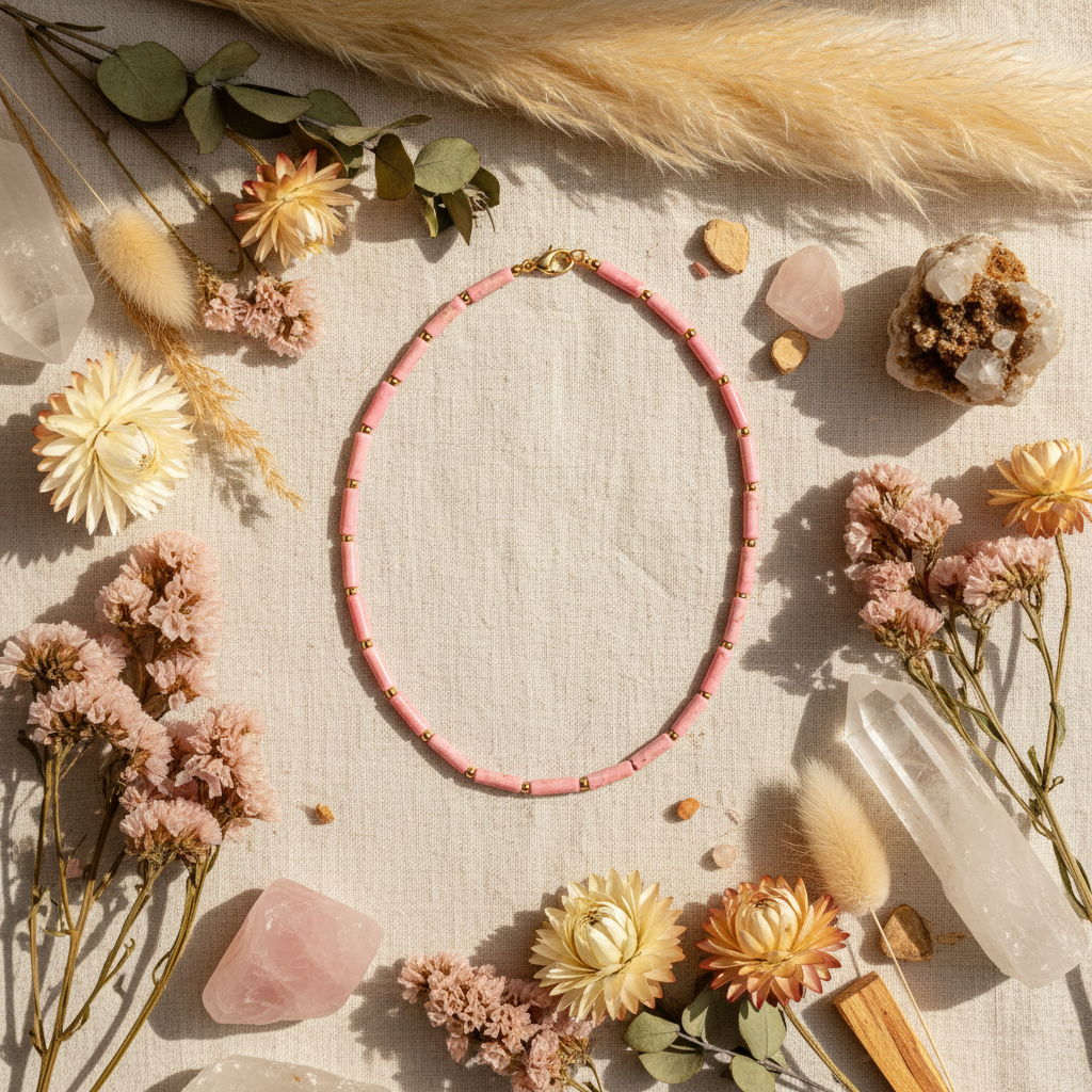Collier Bella Rosa ambiance bohème