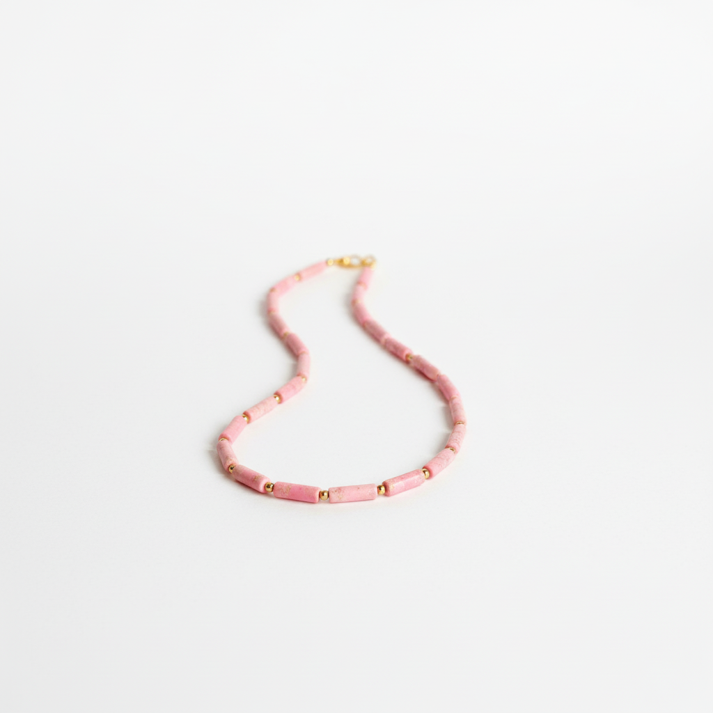 Collier Bella Rosa à plat