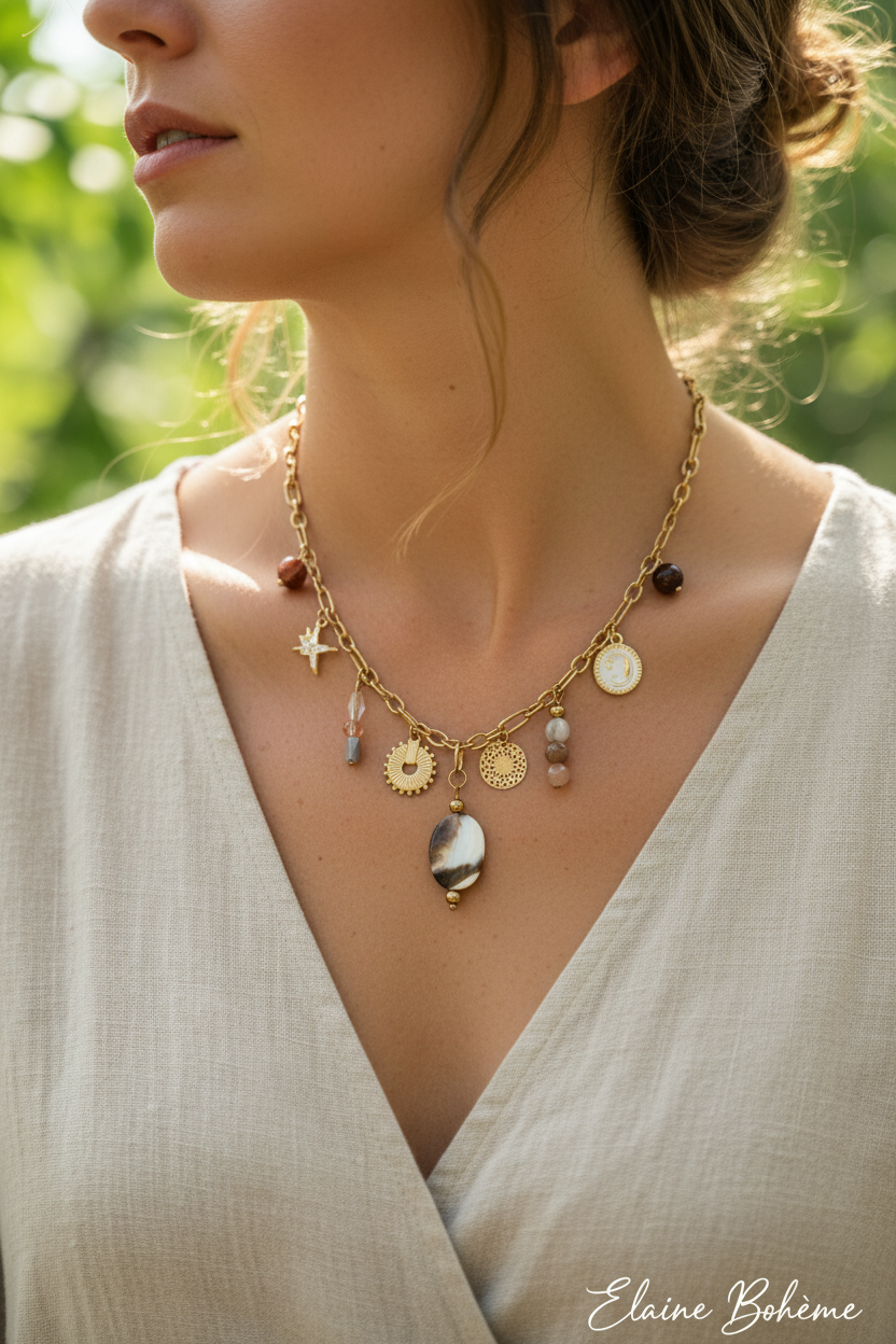Collier Loana porté