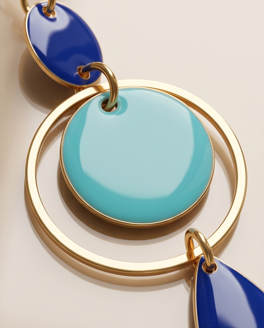 Boucles d'oreilles bleues artisanales – Acier inoxydable & émail | Fait main France