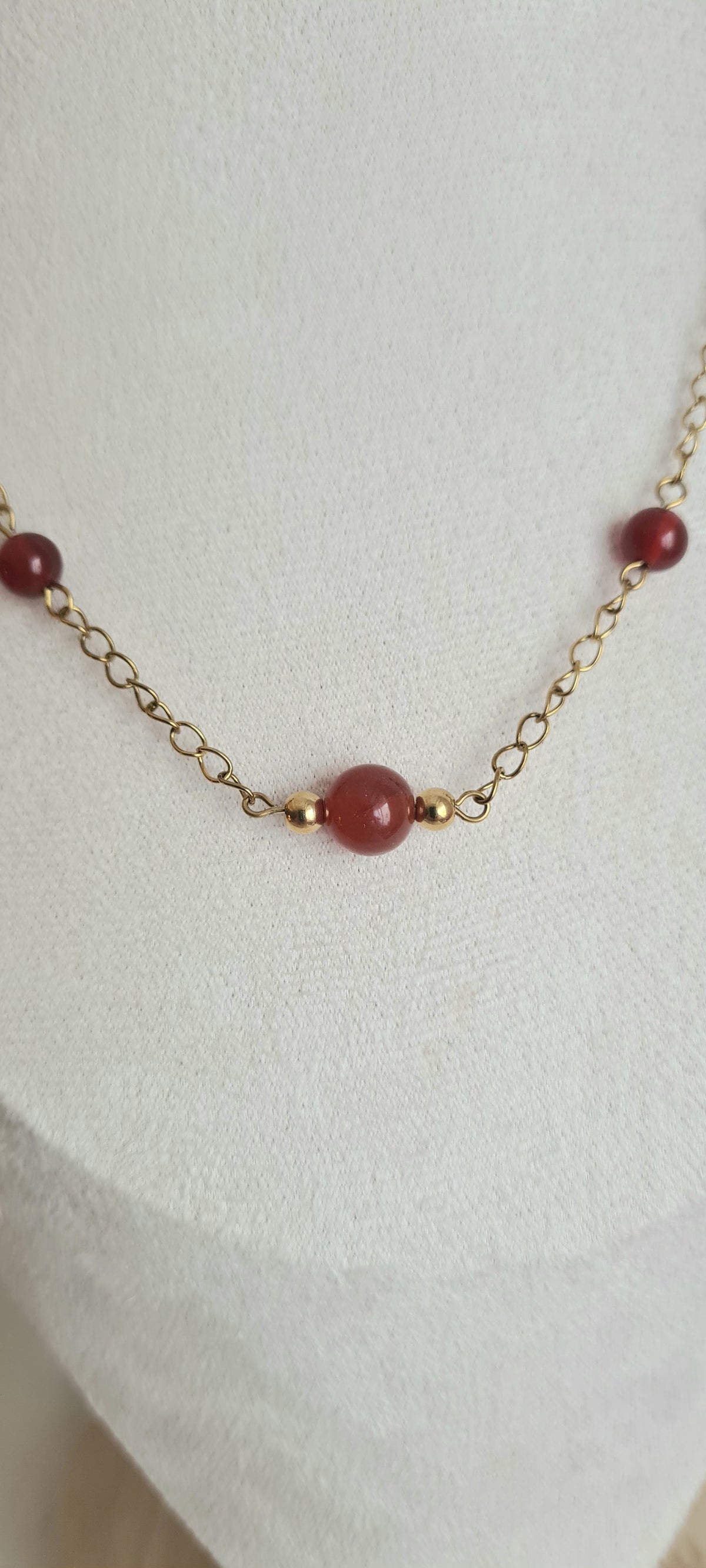 Collier cornaline