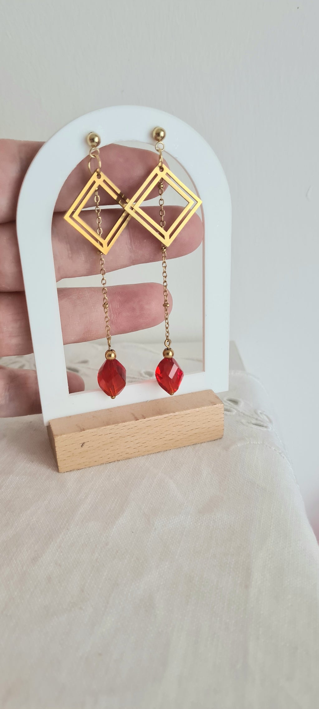Boucles d'oreilles Passion — Cristal & Acier Inoxydable