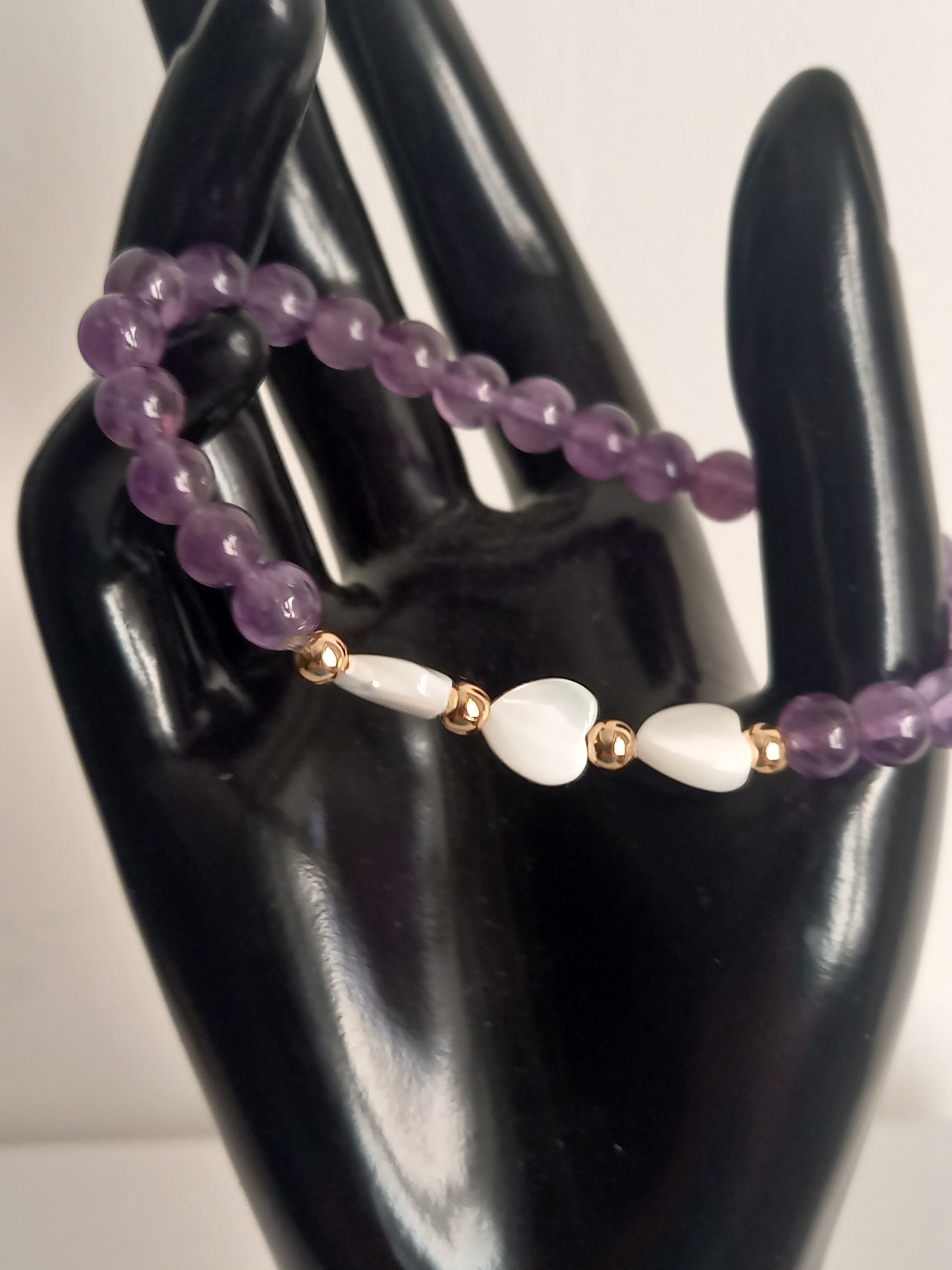 Bracelet lithothérapie améthyste