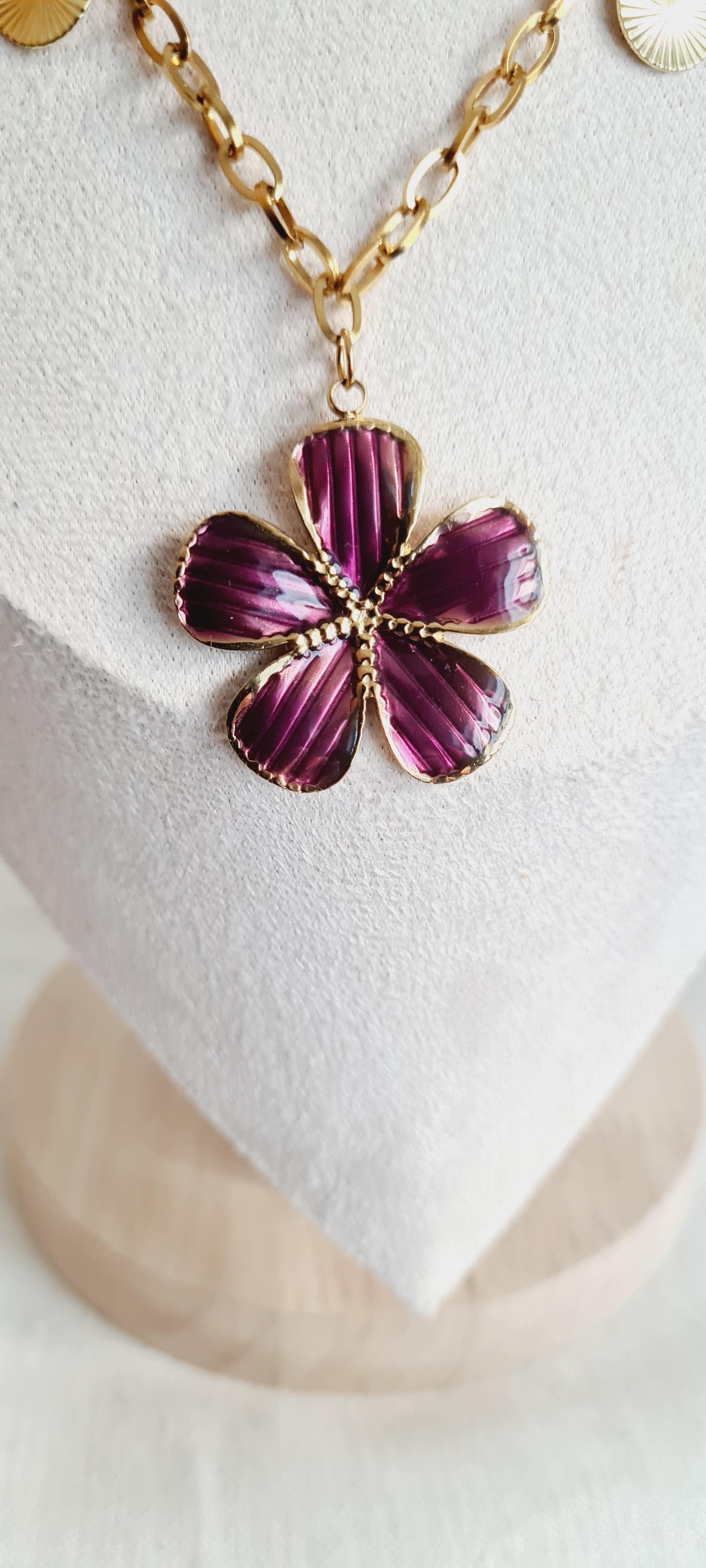 Collier tendance à breloques , acier inoxydable cintia