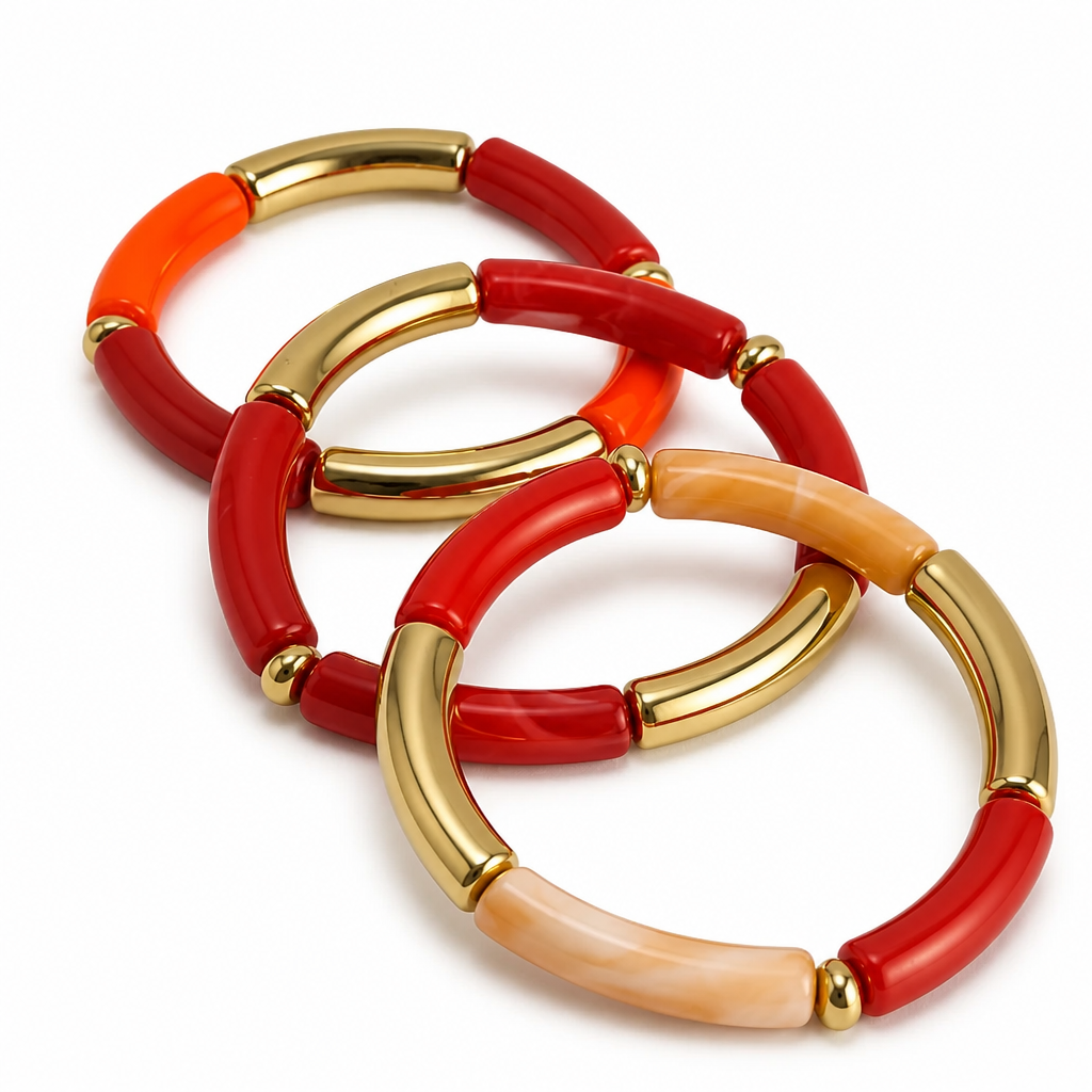 Lot de 3 Bracelets Artisanaux en Perles – Fait Main France