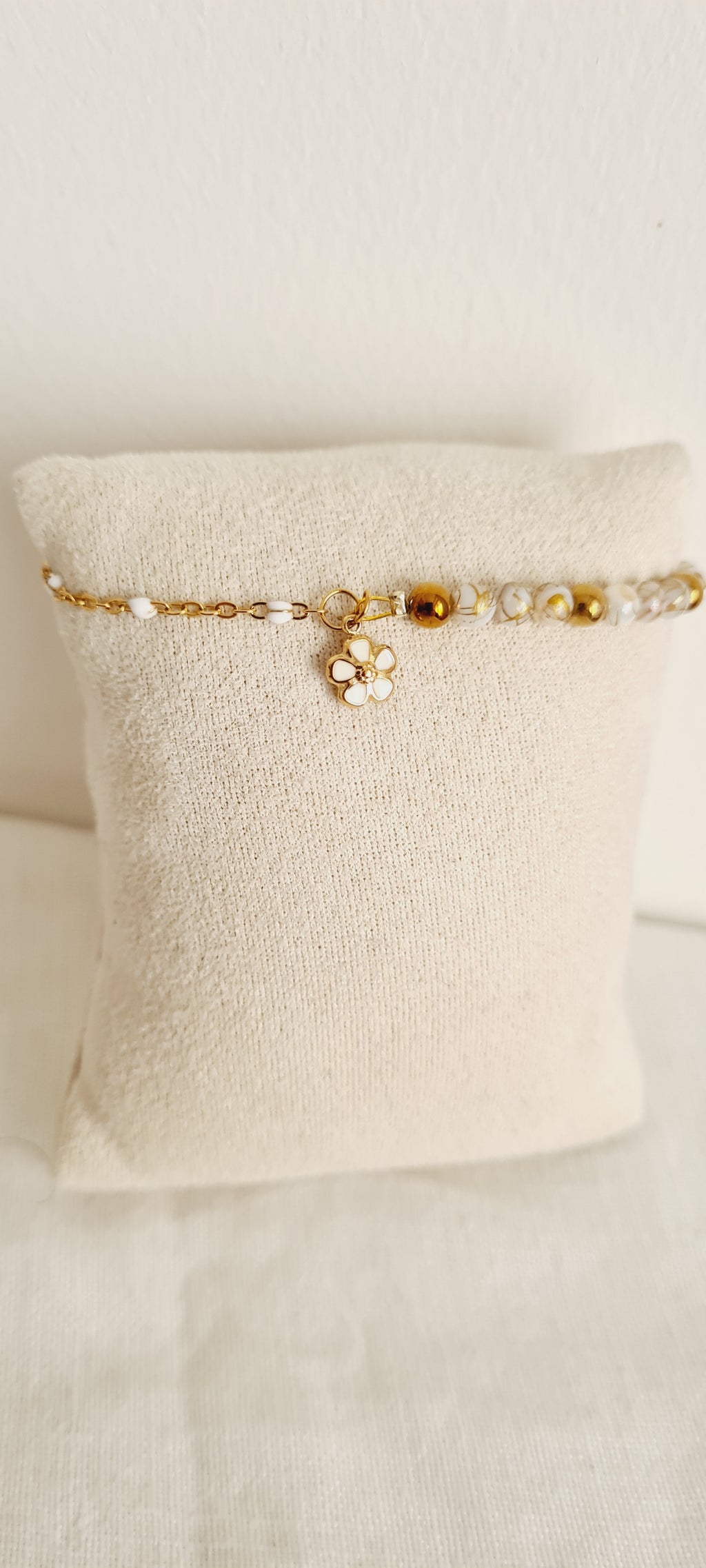 Bracelet Bohème Flora - Perles en Verre Fait Main Femme