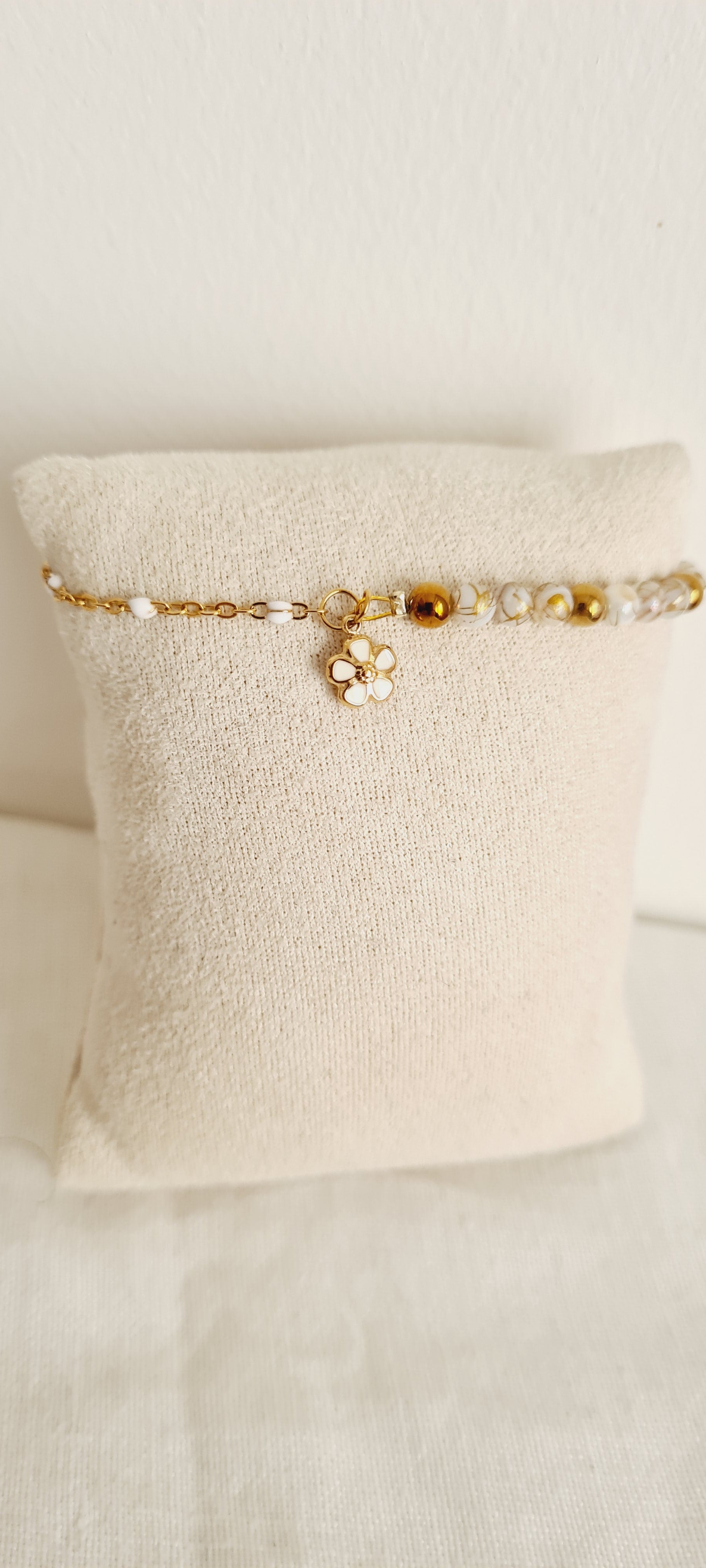 Bracelet Bohème Flora - Perles en Verre Fait Main Femme
