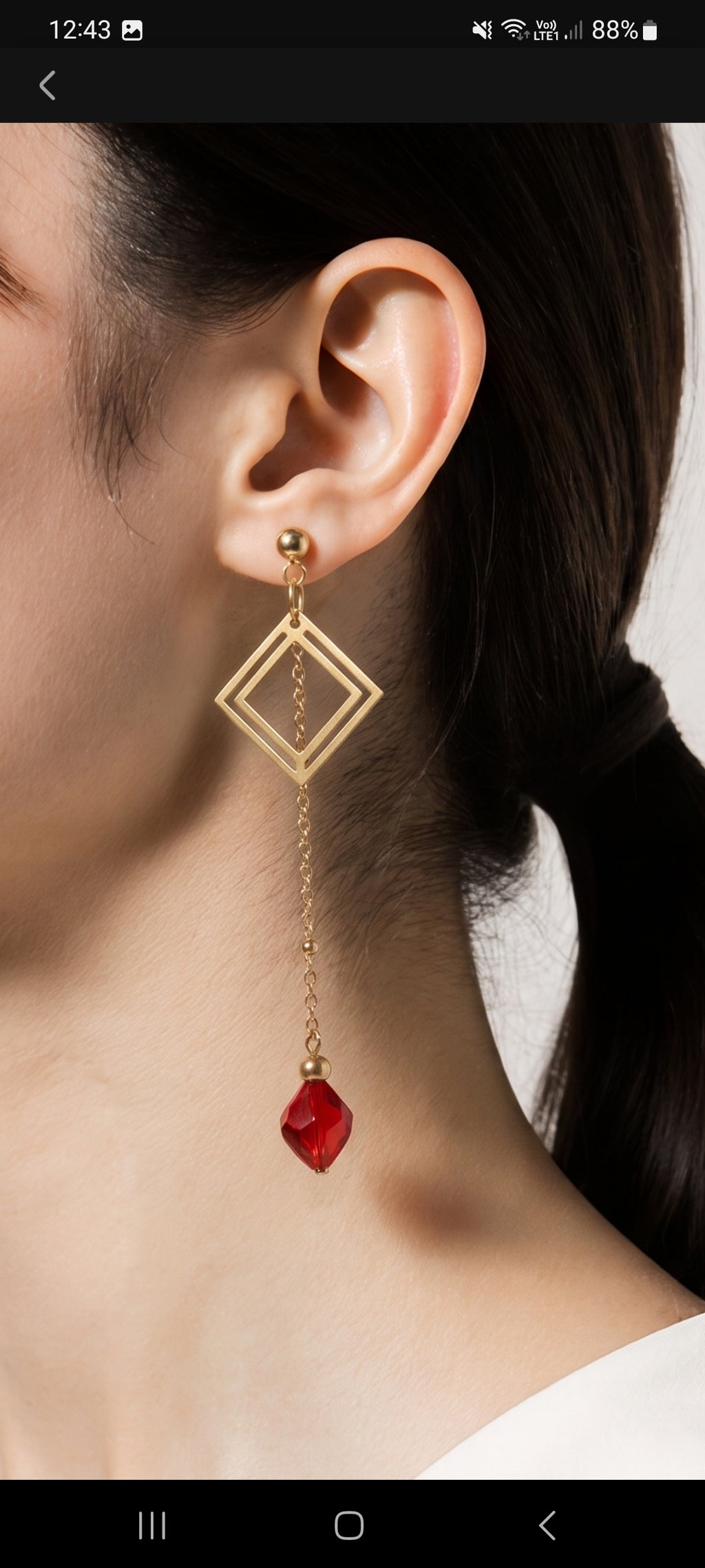 Boucles d'oreilles Passion — Cristal & Acier Inoxydable