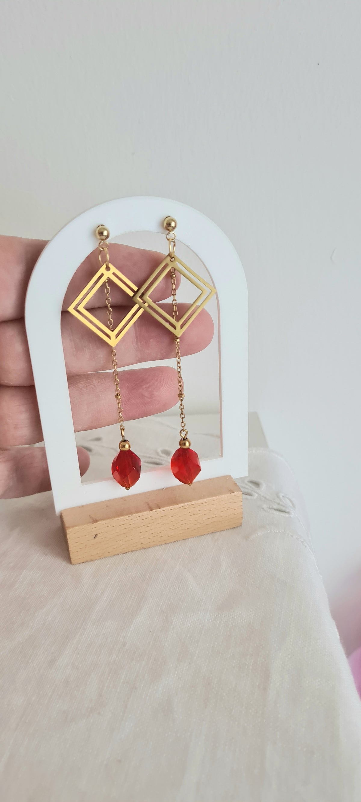Boucles d'oreilles Passion — Cristal & Acier Inoxydable