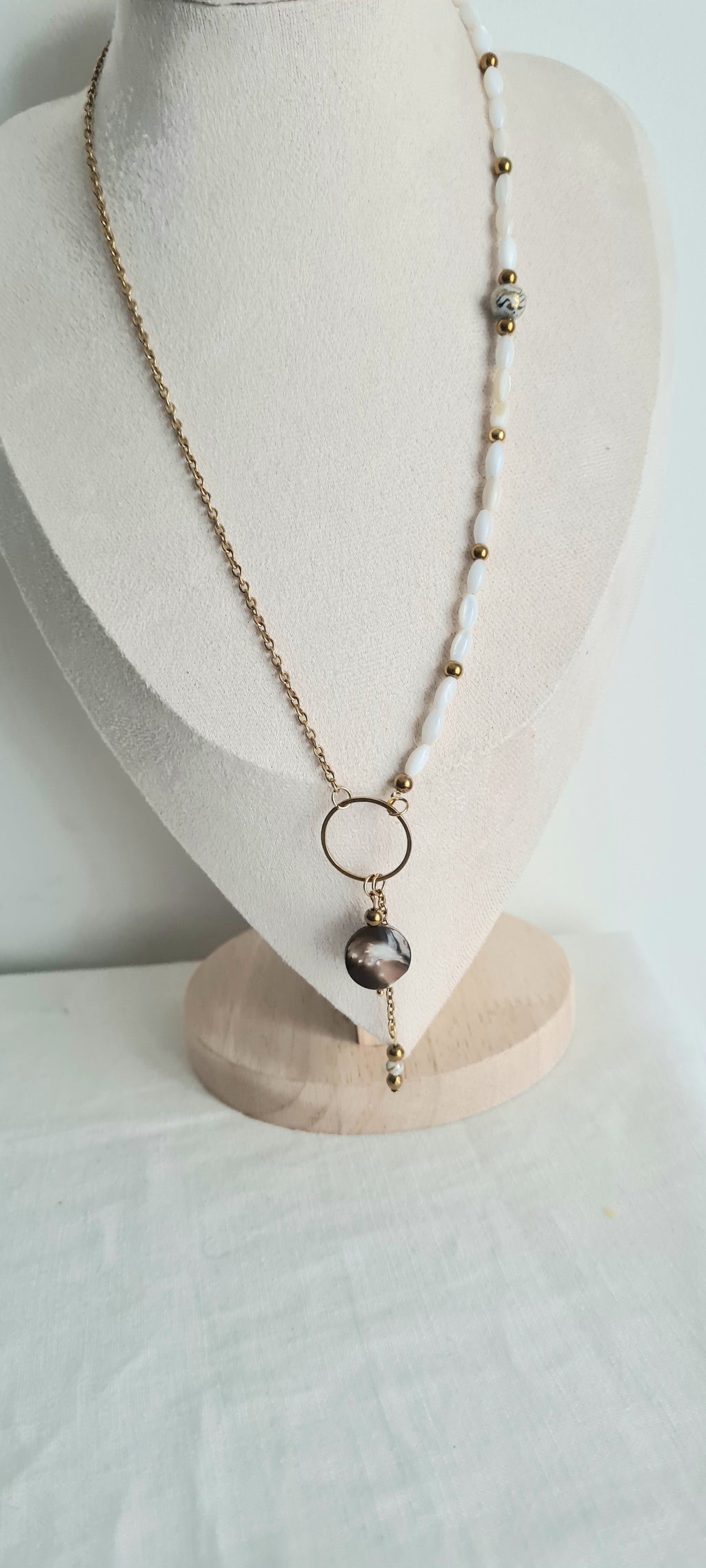 Collier Anaia - Coquillage, Nacre & Acier Inoxydable