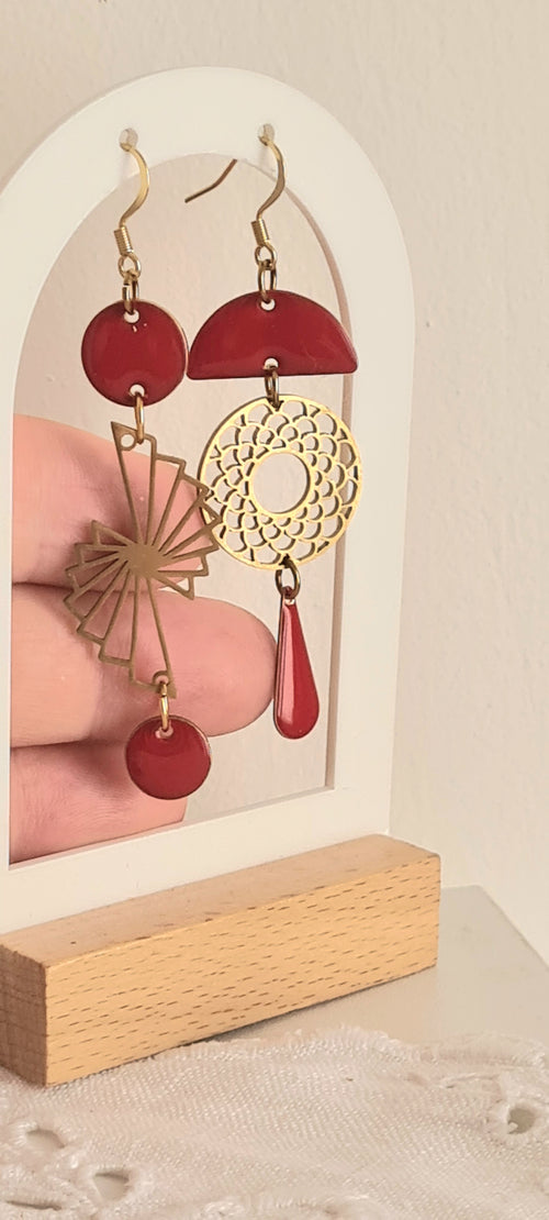 Boucles d'oreilles asymétrique
