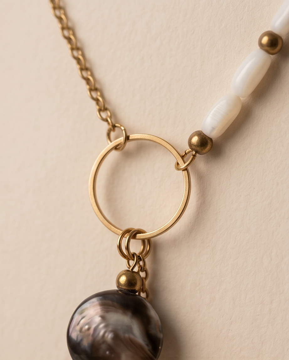 Collier Anaia - Coquillage, Nacre & Acier Inoxydable