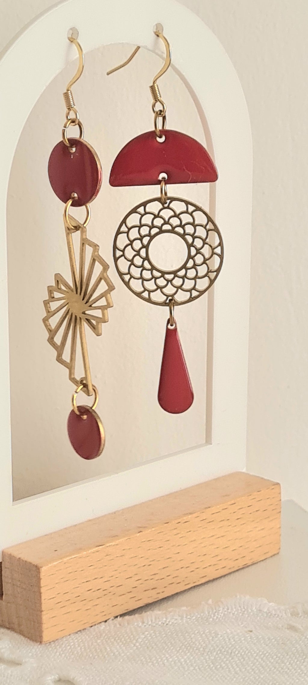 Boucles d'oreilles asymétrique
