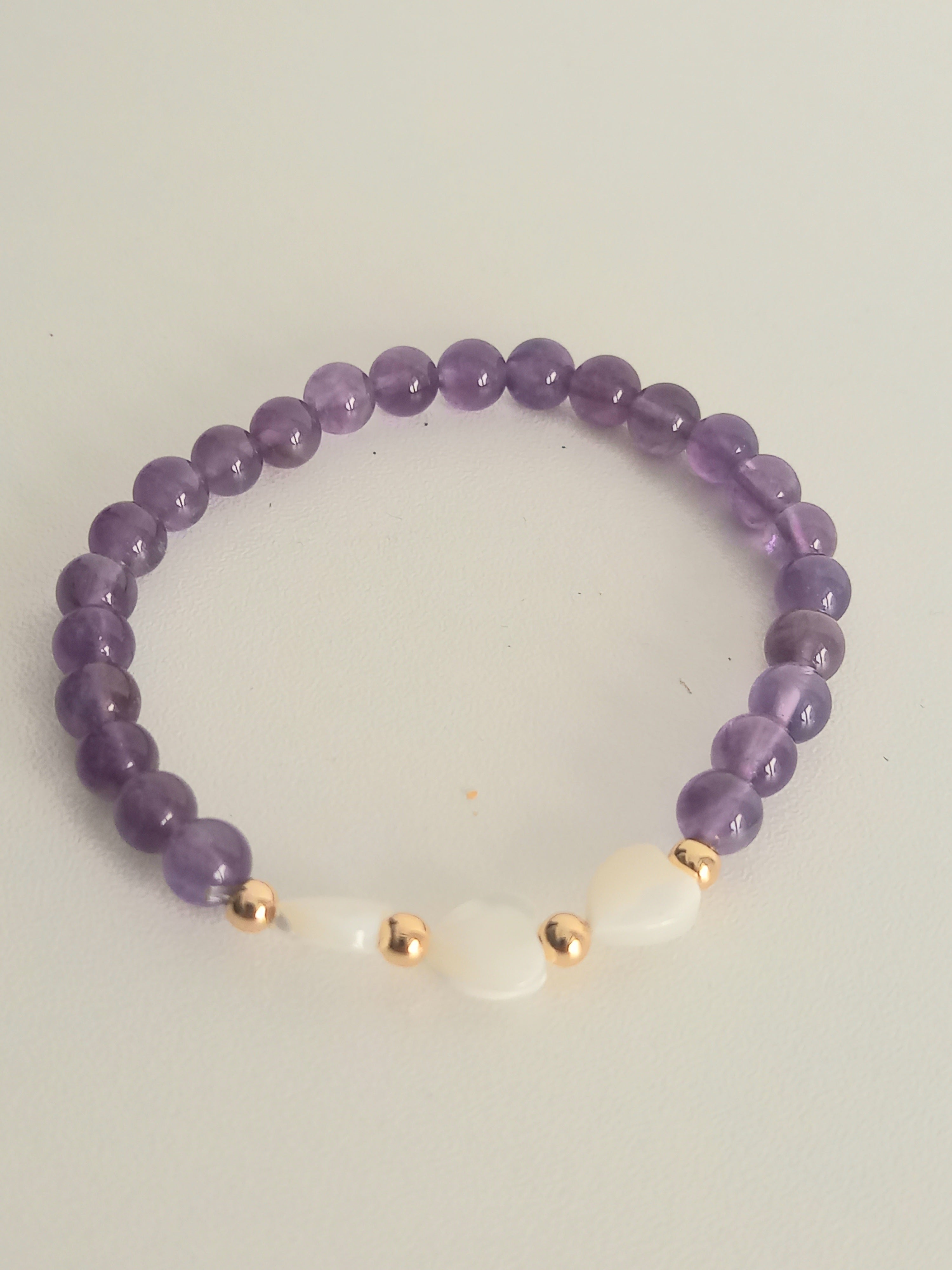 Bracelet lithothérapie améthyste