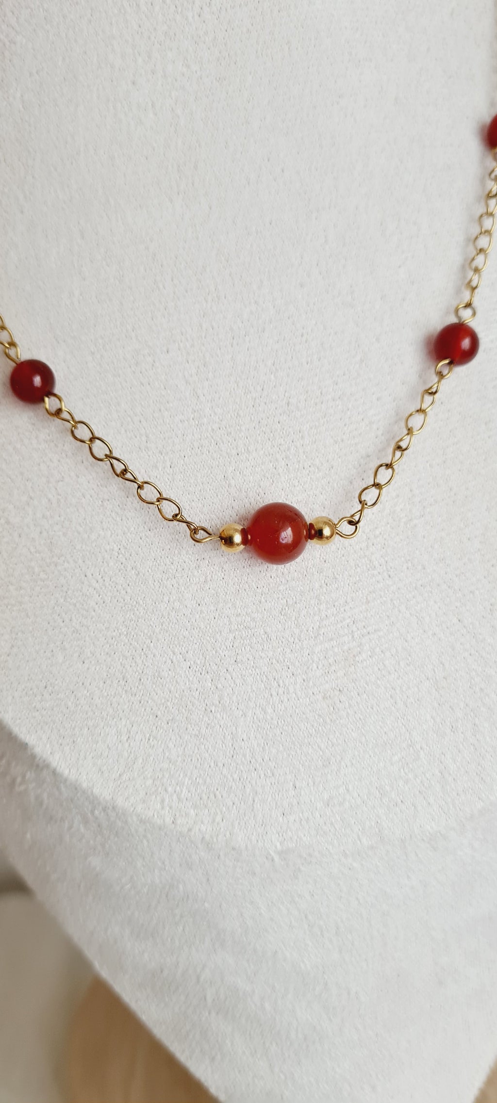 Collier cornaline