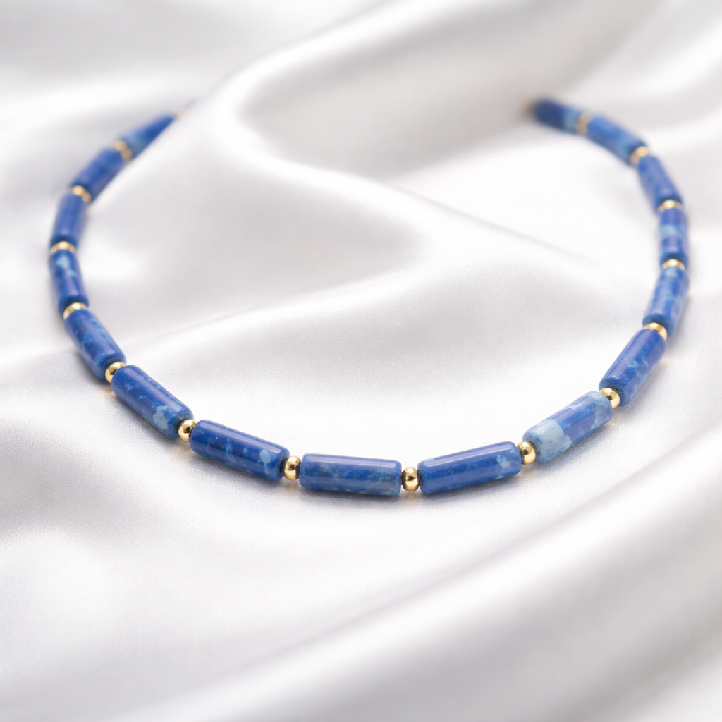 Collier Lapis Lazuli – Perles Naturelles & Lithothérapie | Fait Main France