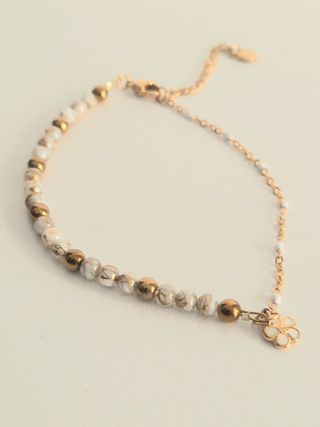 Bracelet Bohème Flora - Perles en Verre Fait Main Femme