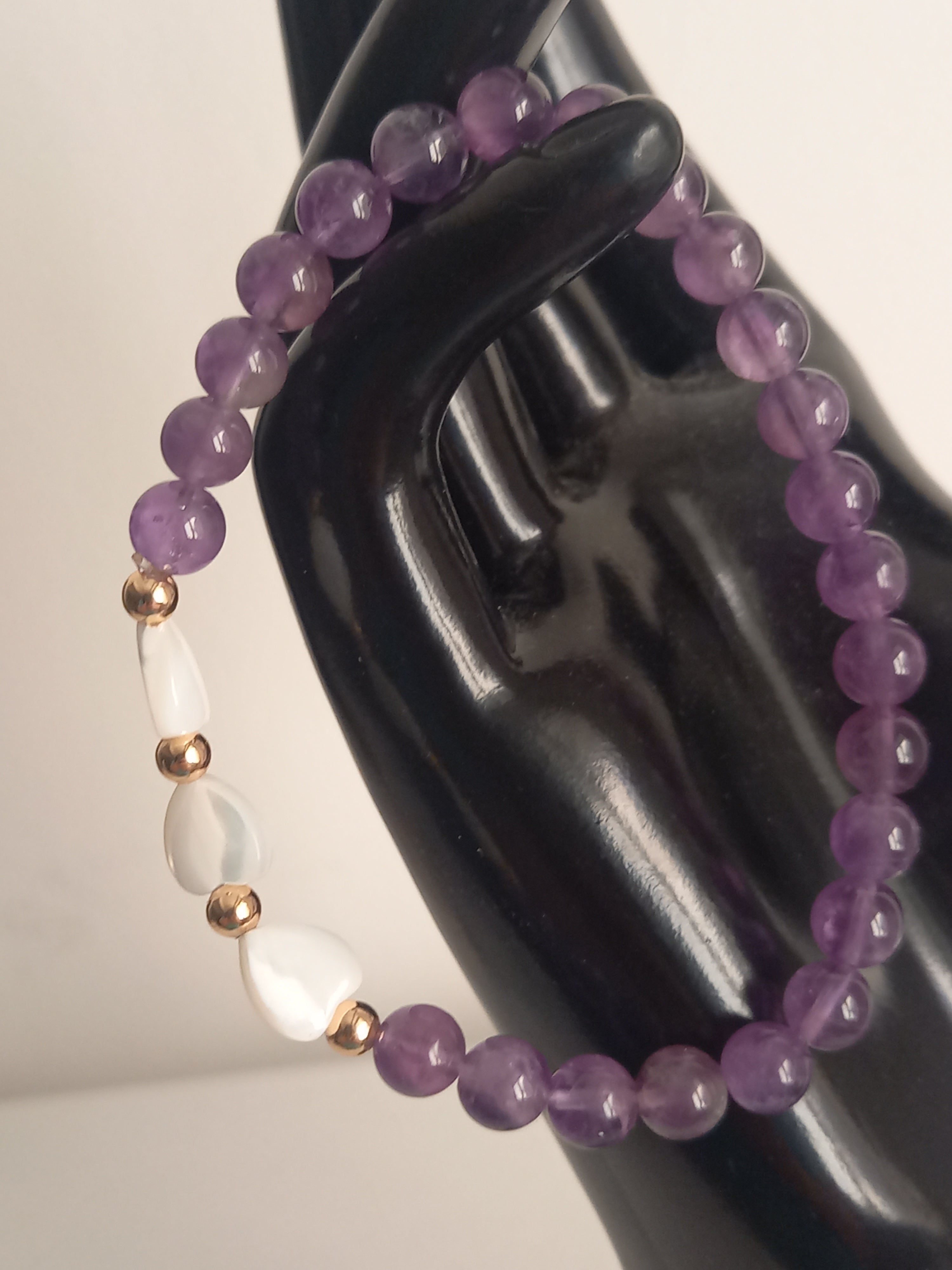 Bracelet lithothérapie améthyste