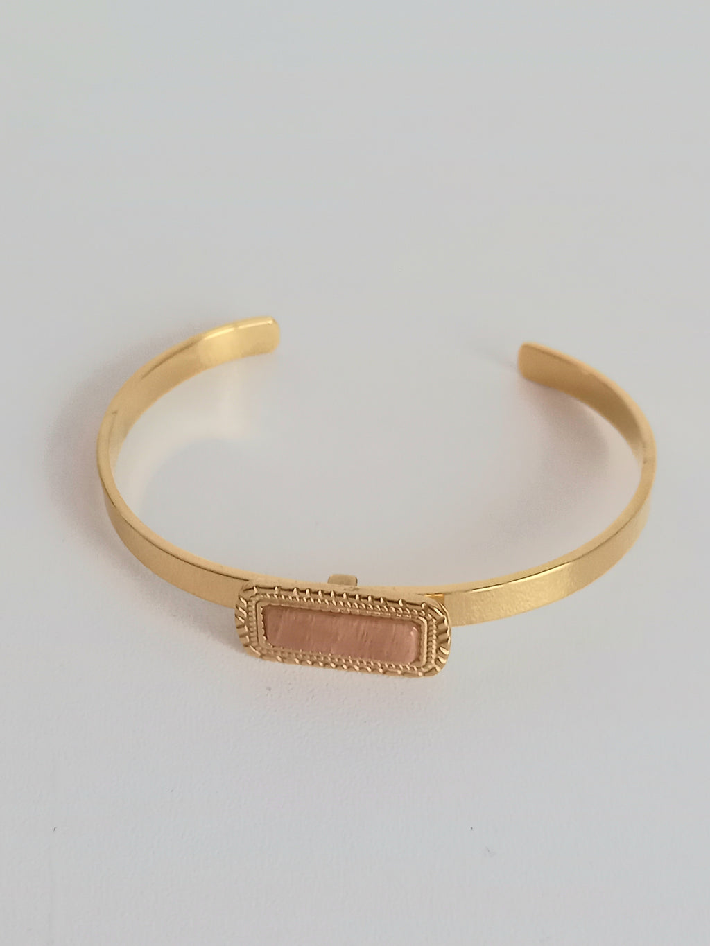 Bracelet jonc pierre du soleil - Acier inoxydable haute qualité