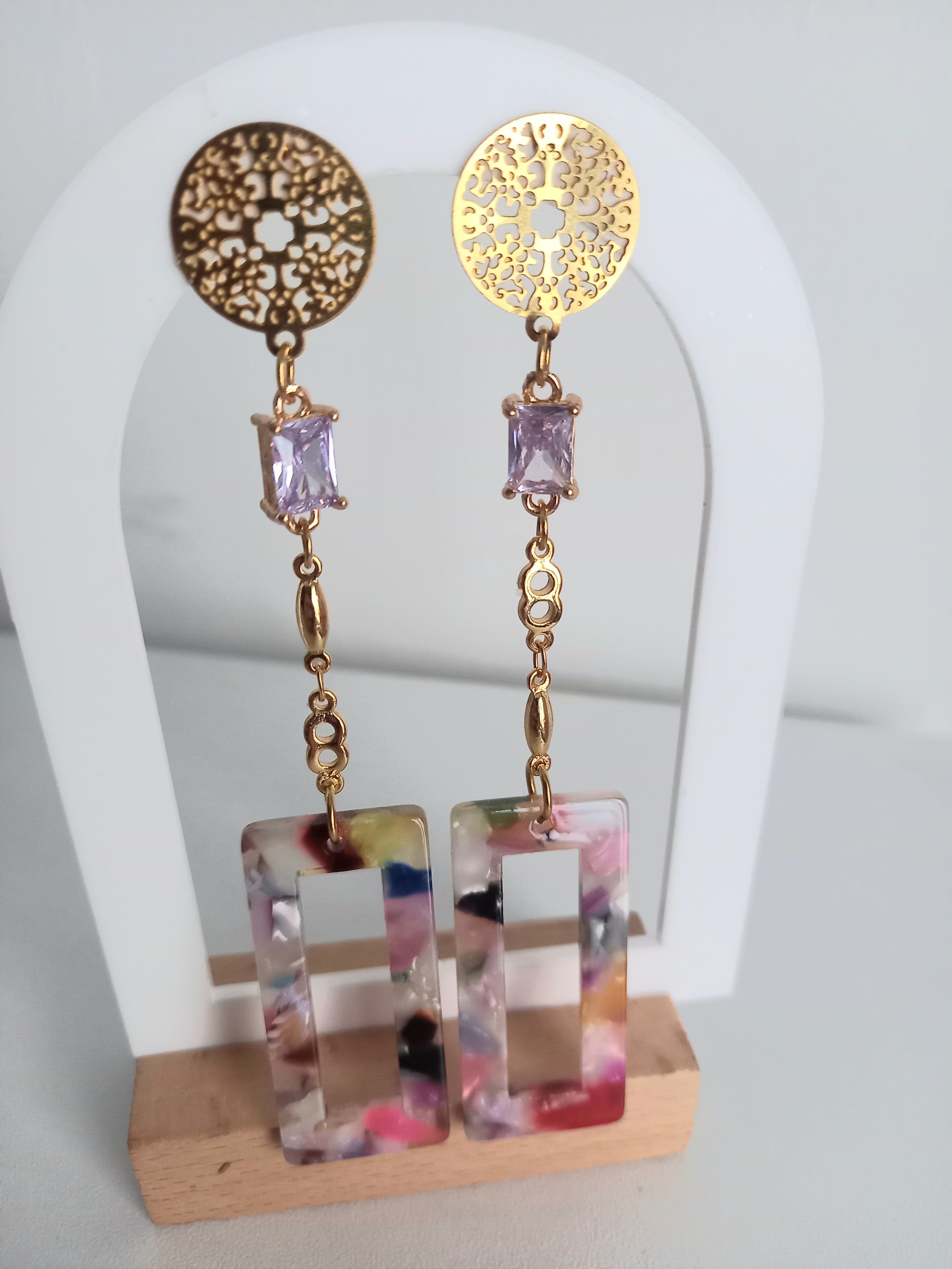 Boucles d'oreilles en acier inoxydable