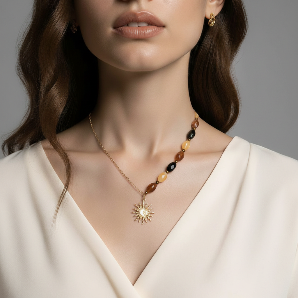 Collier acier inoxydable et tendance hanna