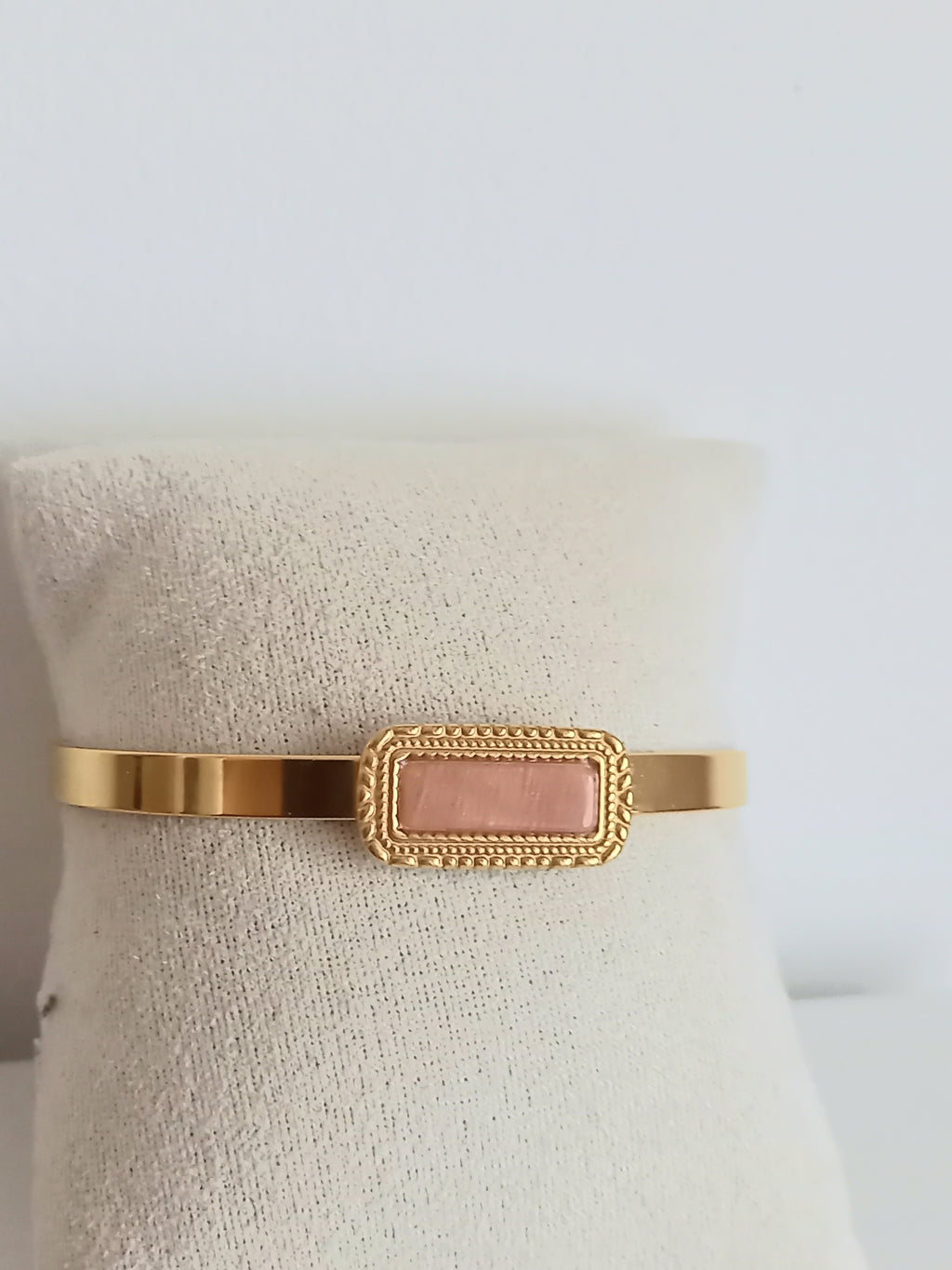 Bracelet jonc pierre du soleil - Acier inoxydable haute qualité