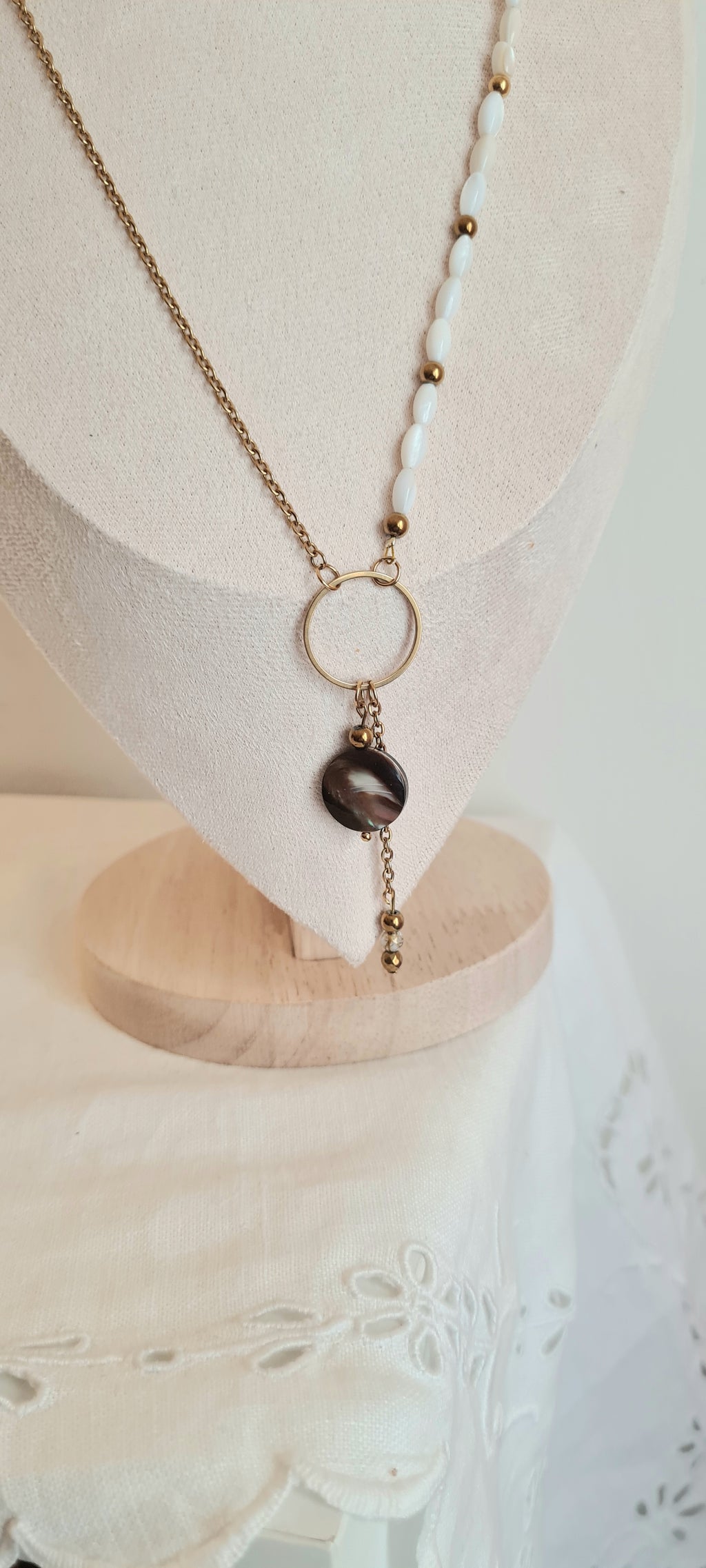 Collier Anaia - Coquillage, Nacre & Acier Inoxydable