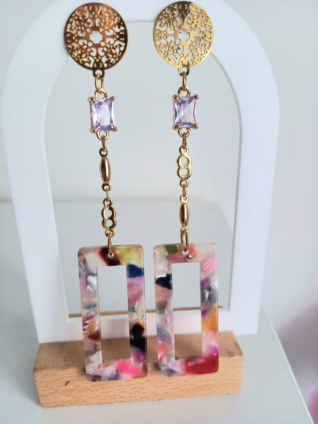 Boucles d'oreilles en acier inoxydable