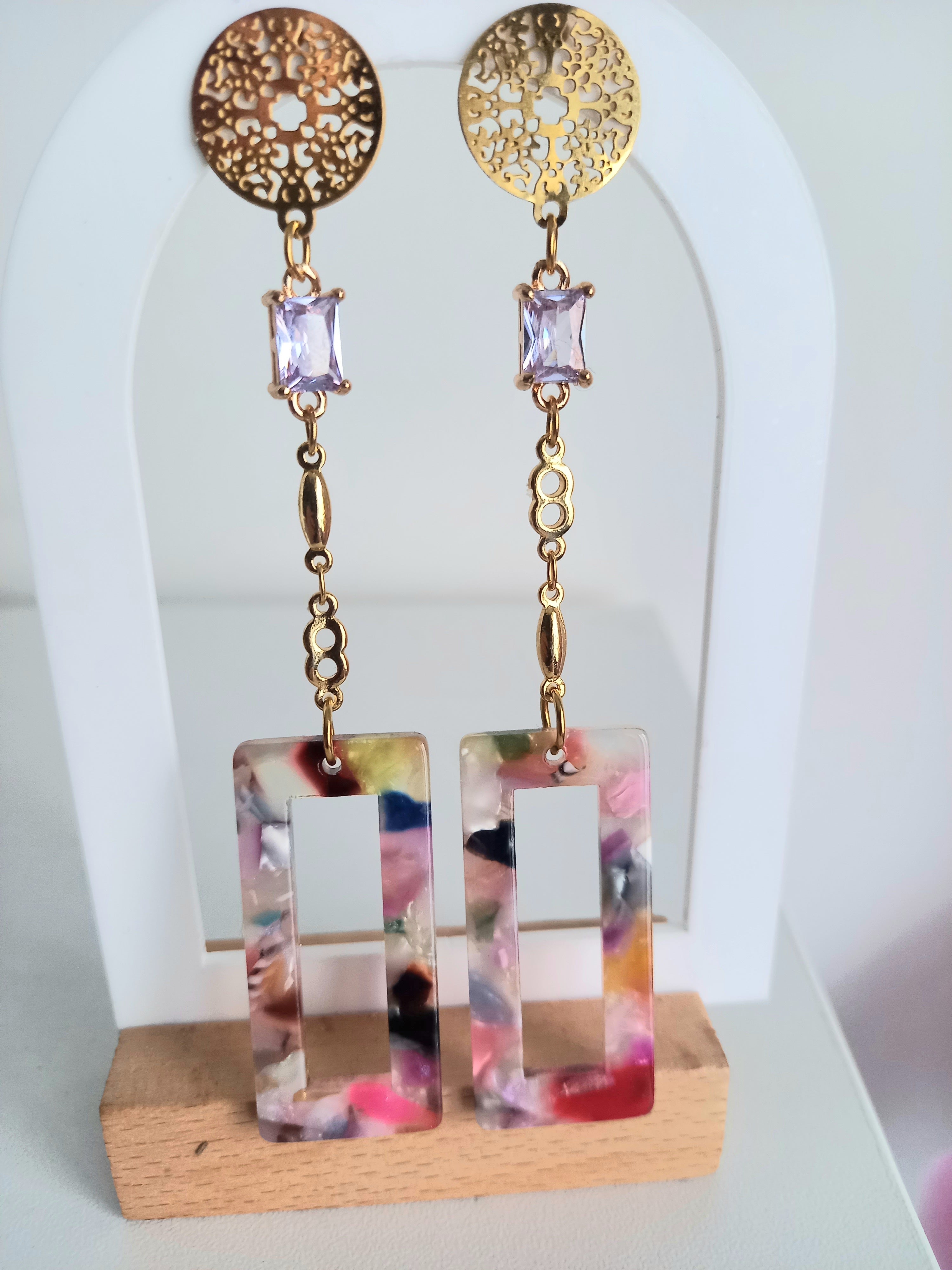 Boucles d'oreilles en acier inoxydable