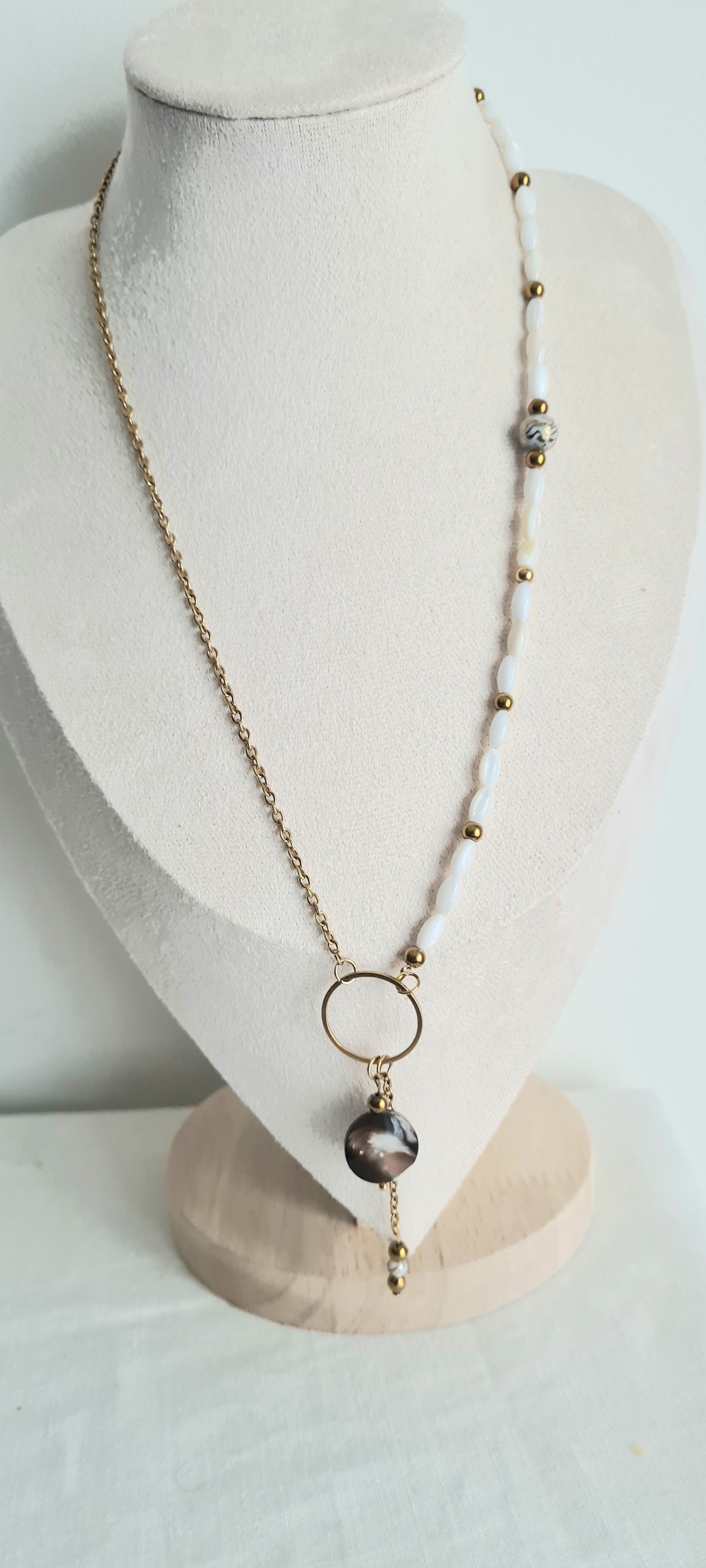 Collier Anaia - Coquillage, Nacre & Acier Inoxydable