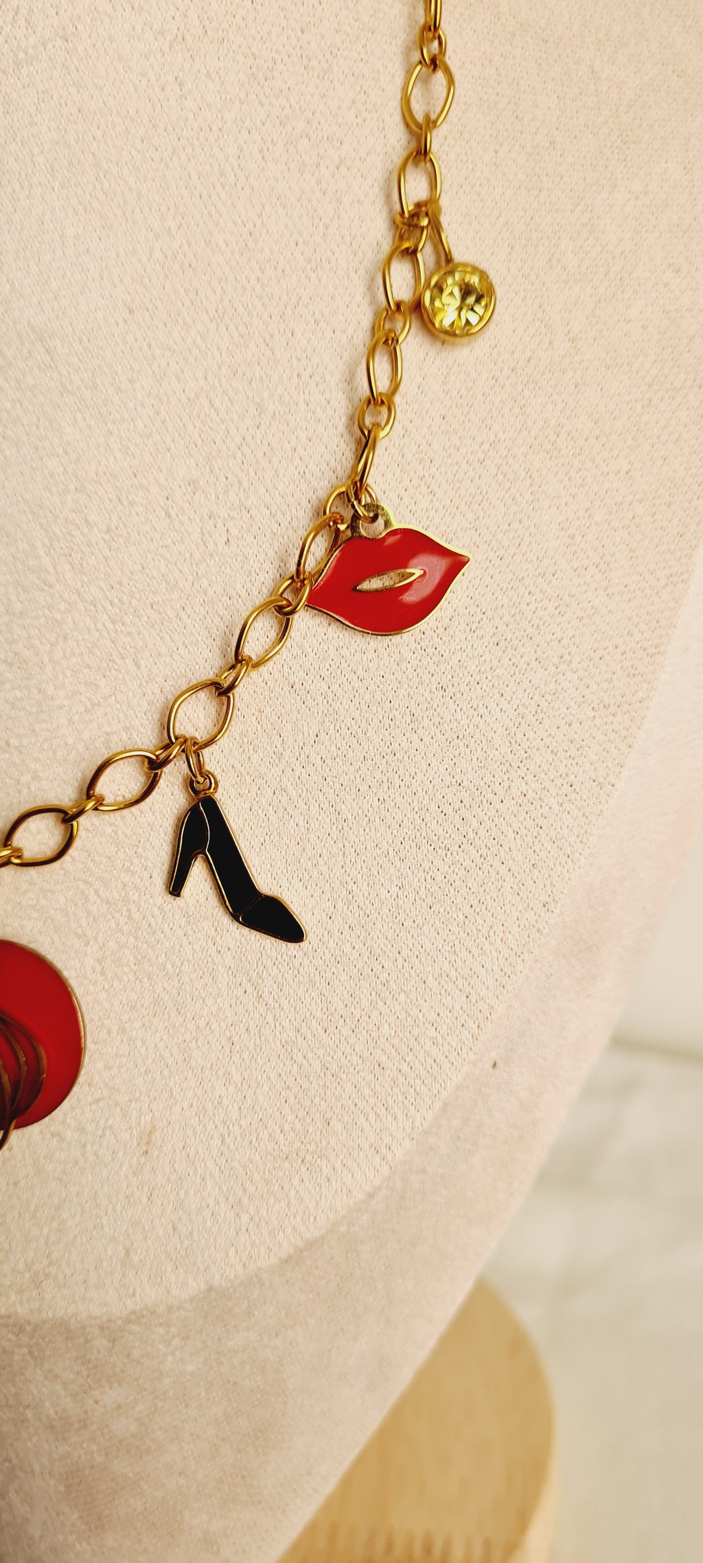 Collier tendance acier inoxydable à breloques nina