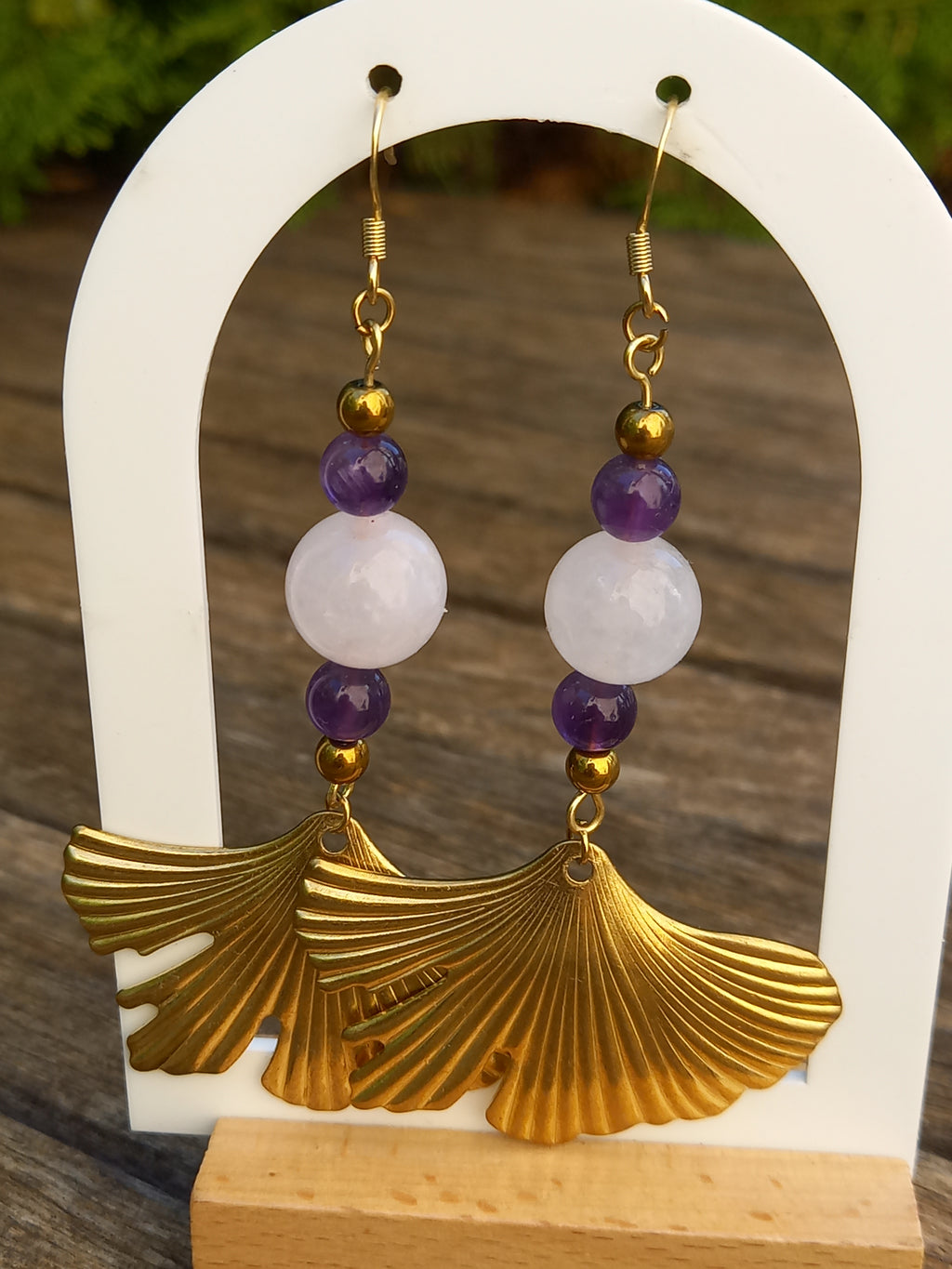 Boucles d'oreilles bohème rose