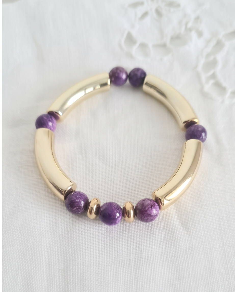 Lot de bracelets en perles de marbre