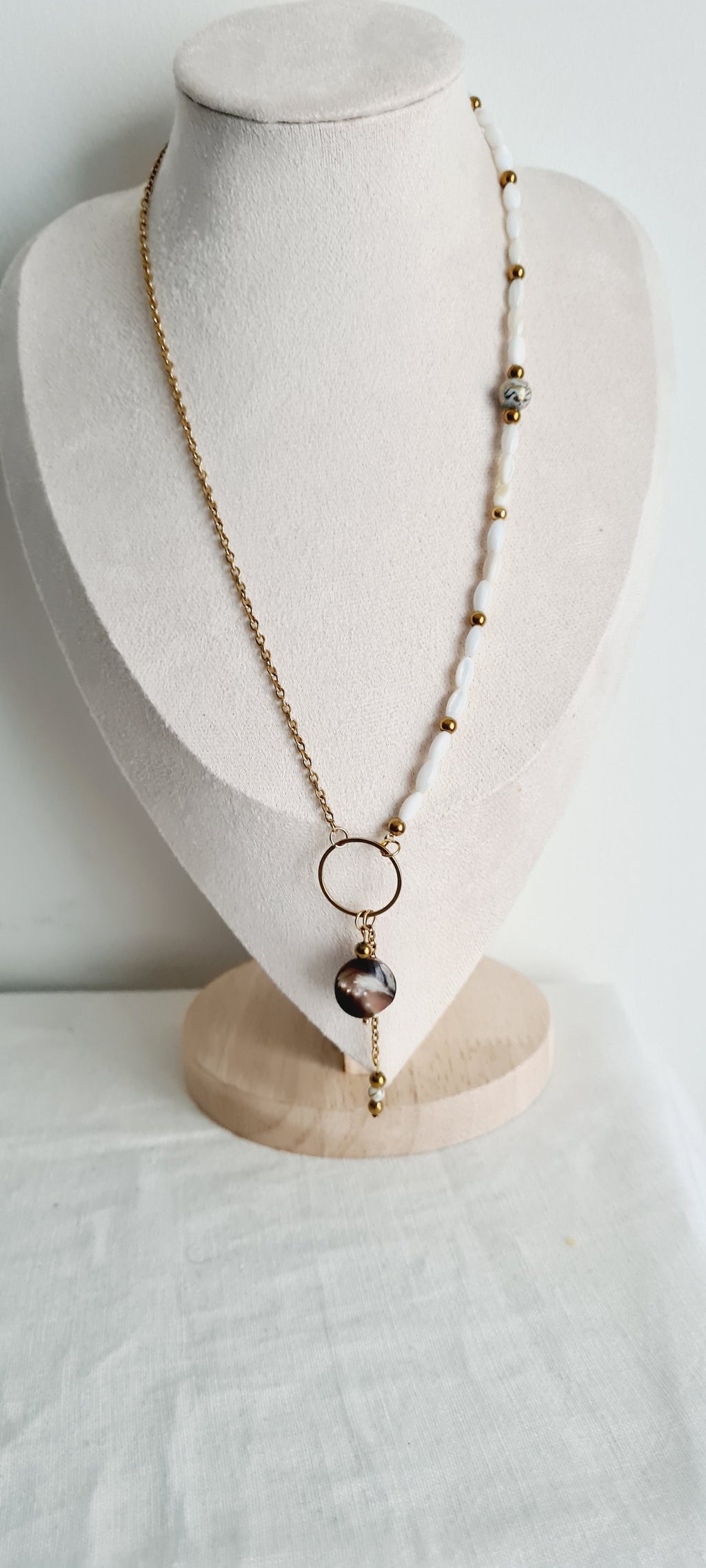 Collier Anaia - Coquillage, Nacre & Acier Inoxydable