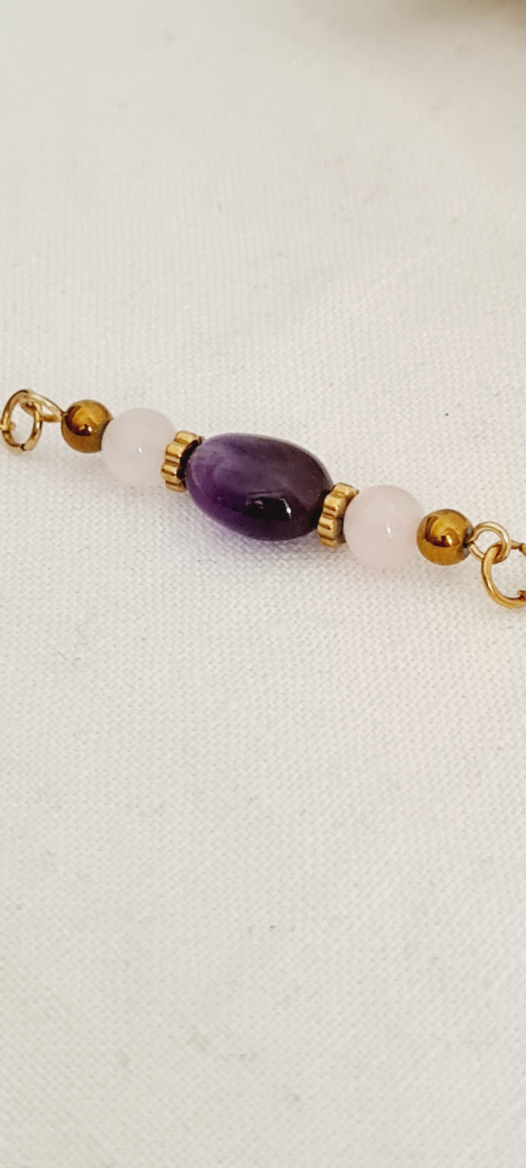 Bracelet Améthyste Quartz Rose - Lithothérapie Pierres Naturelles France