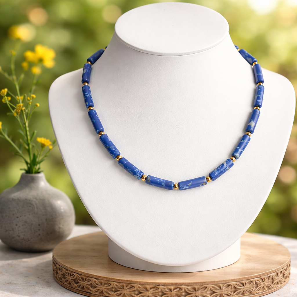 Collier Lapis Lazuli – Perles Naturelles & Lithothérapie | Fait Main France