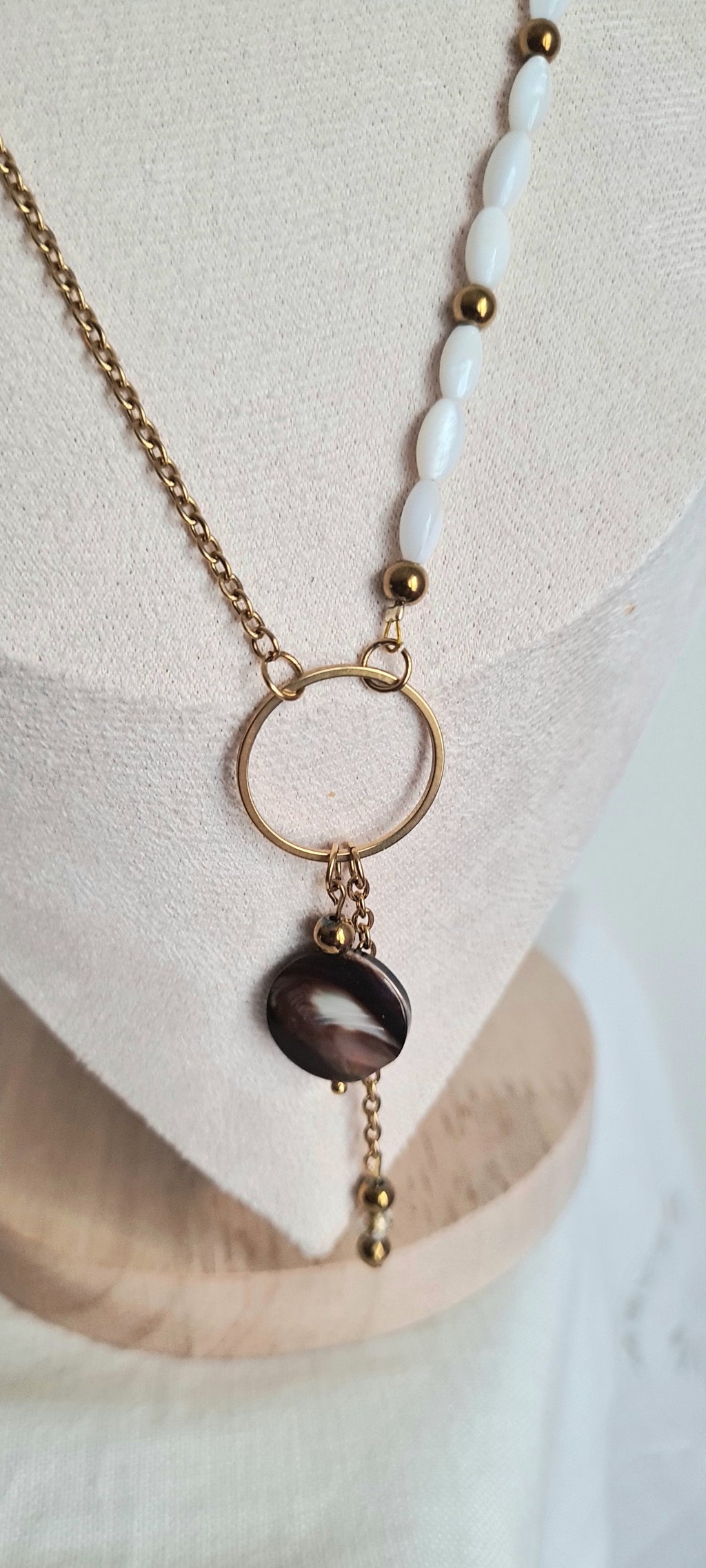 Collier Anaia - Coquillage, Nacre & Acier Inoxydable