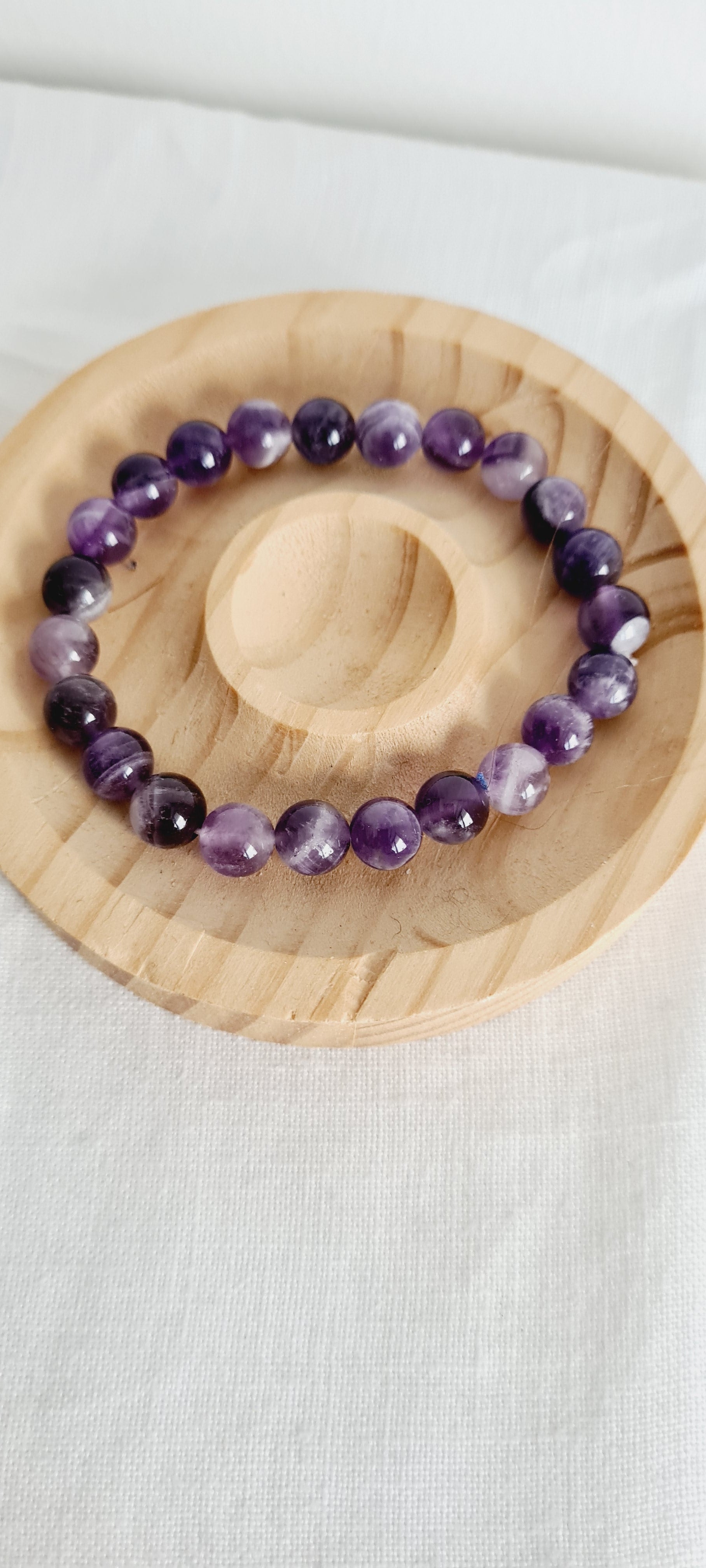 Set 3 Bracelets Améthyste – Lithothérapie, Fait Main France