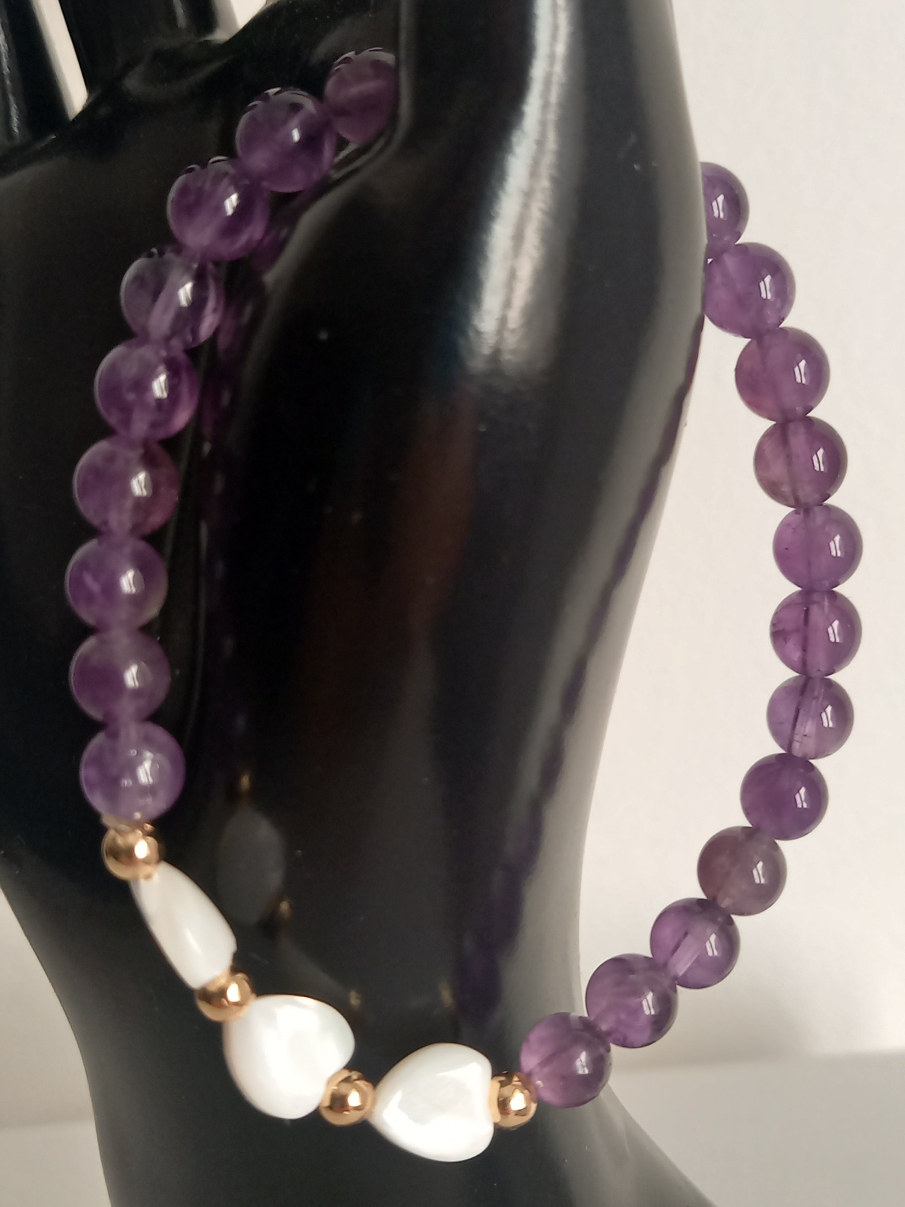 Bracelet lithothérapie améthyste