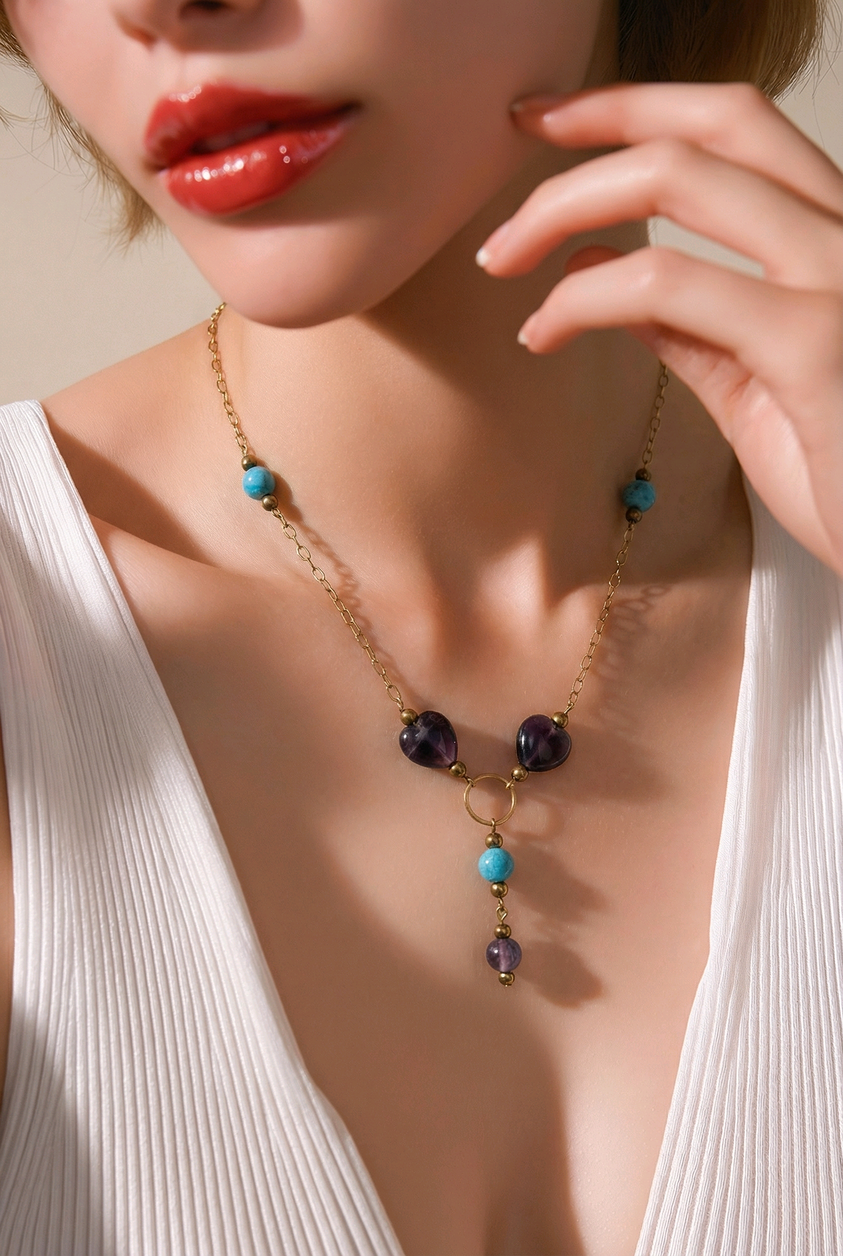 Collier Clara - Pierre Naturelle & Acier Inoxydable