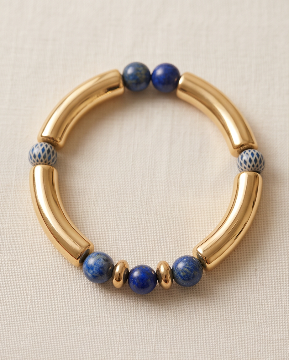 Lot de bracelets en perles de marbre