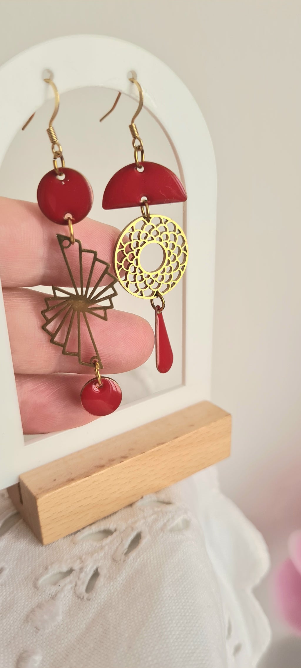 Boucles d'oreilles asymétrique