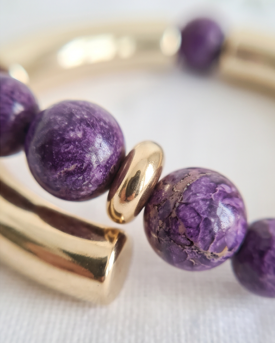 Lot de bracelets en perles de marbre