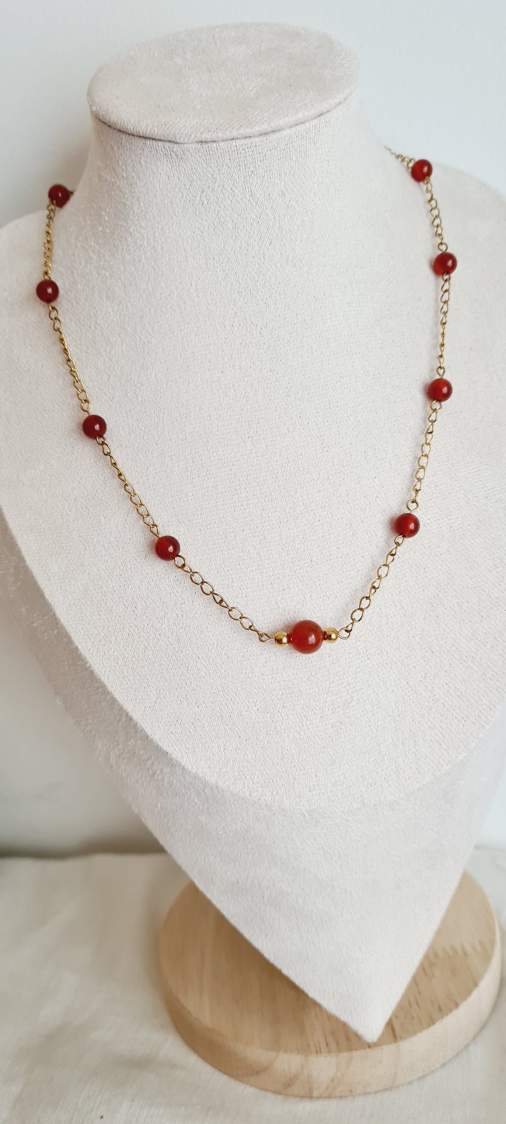 Collier cornaline