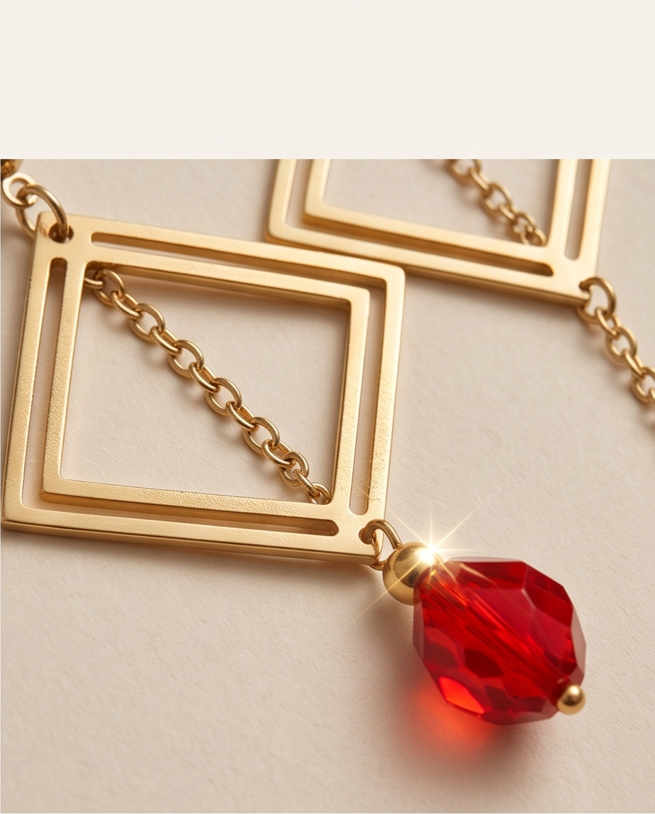 Boucles d'oreilles Passion — Cristal & Acier Inoxydable