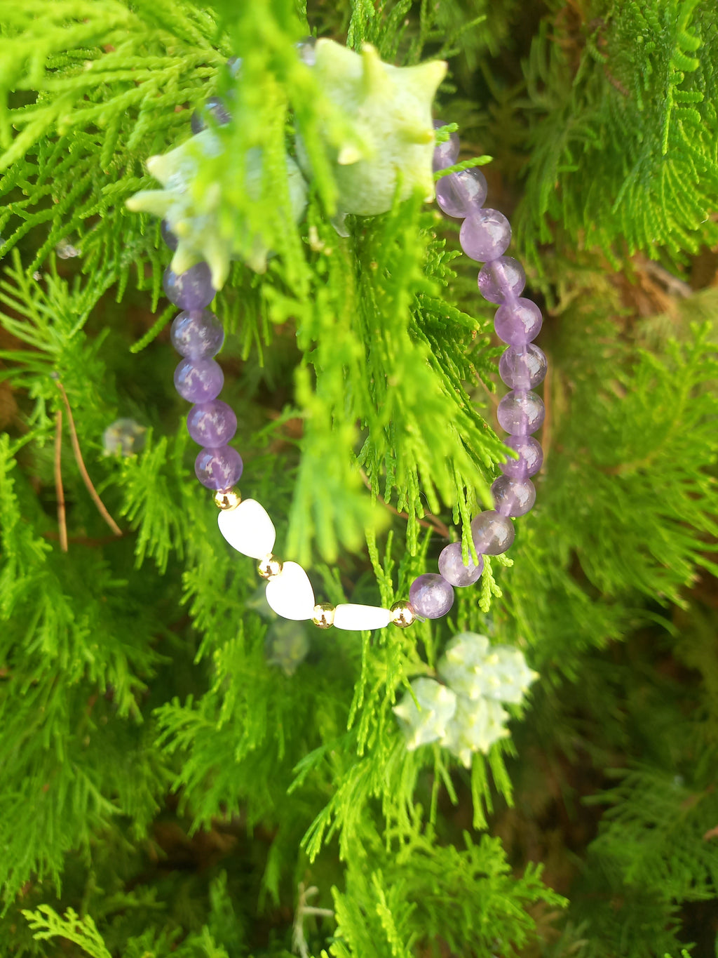 Bracelet lithothérapie améthyste