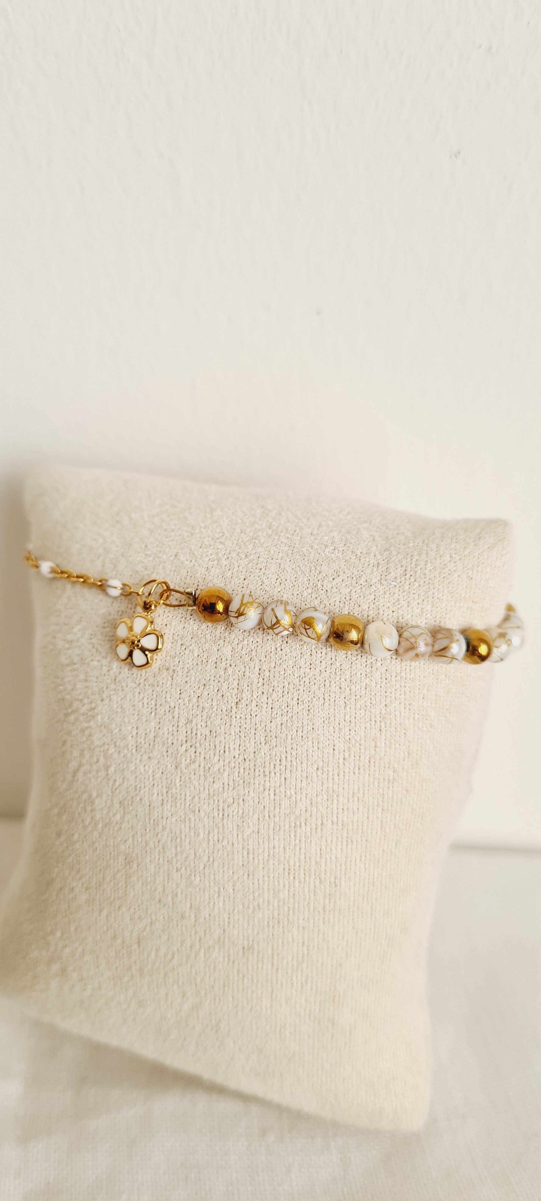 Bracelet Bohème Flora - Perles en Verre Fait Main Femme