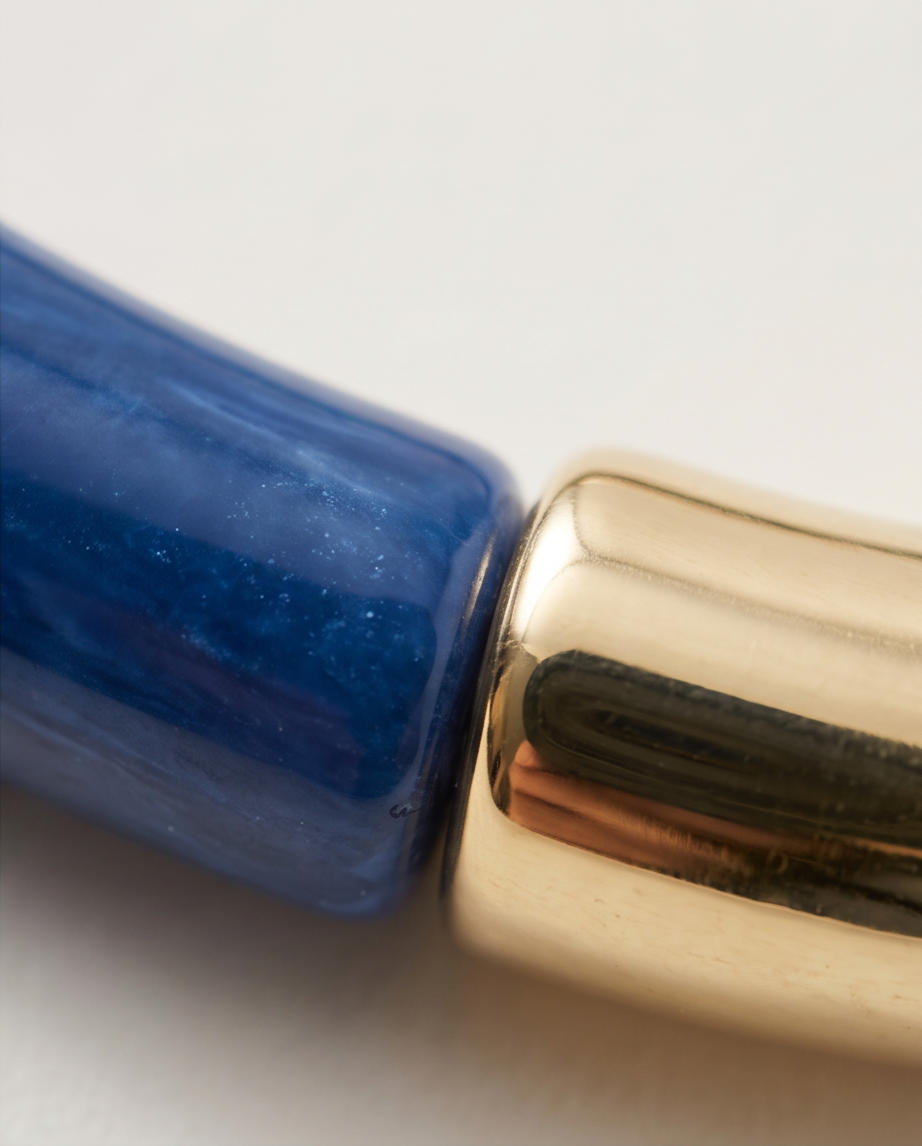 Duo de Bracelets Élégants – Perles de Verre & Acétate Doré | Fait Main en France