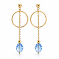 Boucles d'oreilles Élisabeth – Perle en cristal & acier inoxydable
