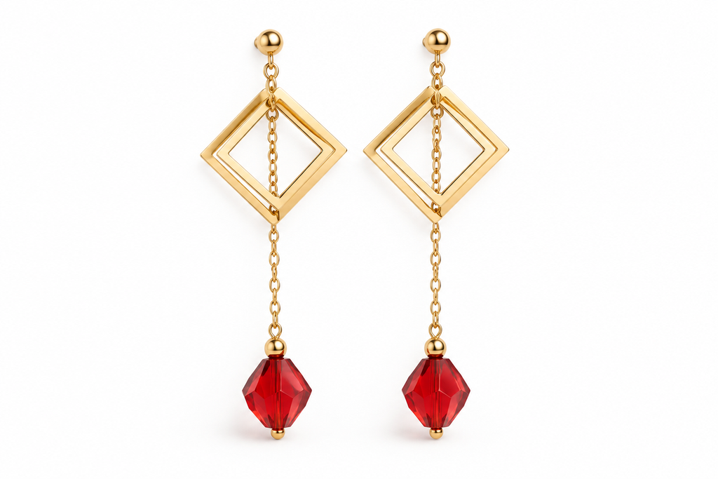 Boucles d'oreilles Passion — Cristal & Acier Inoxydable